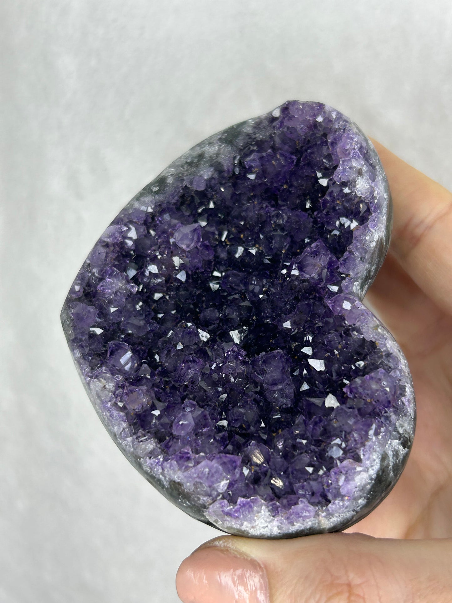 💖💖 Uruguayan HQ amethyst cluster heart I