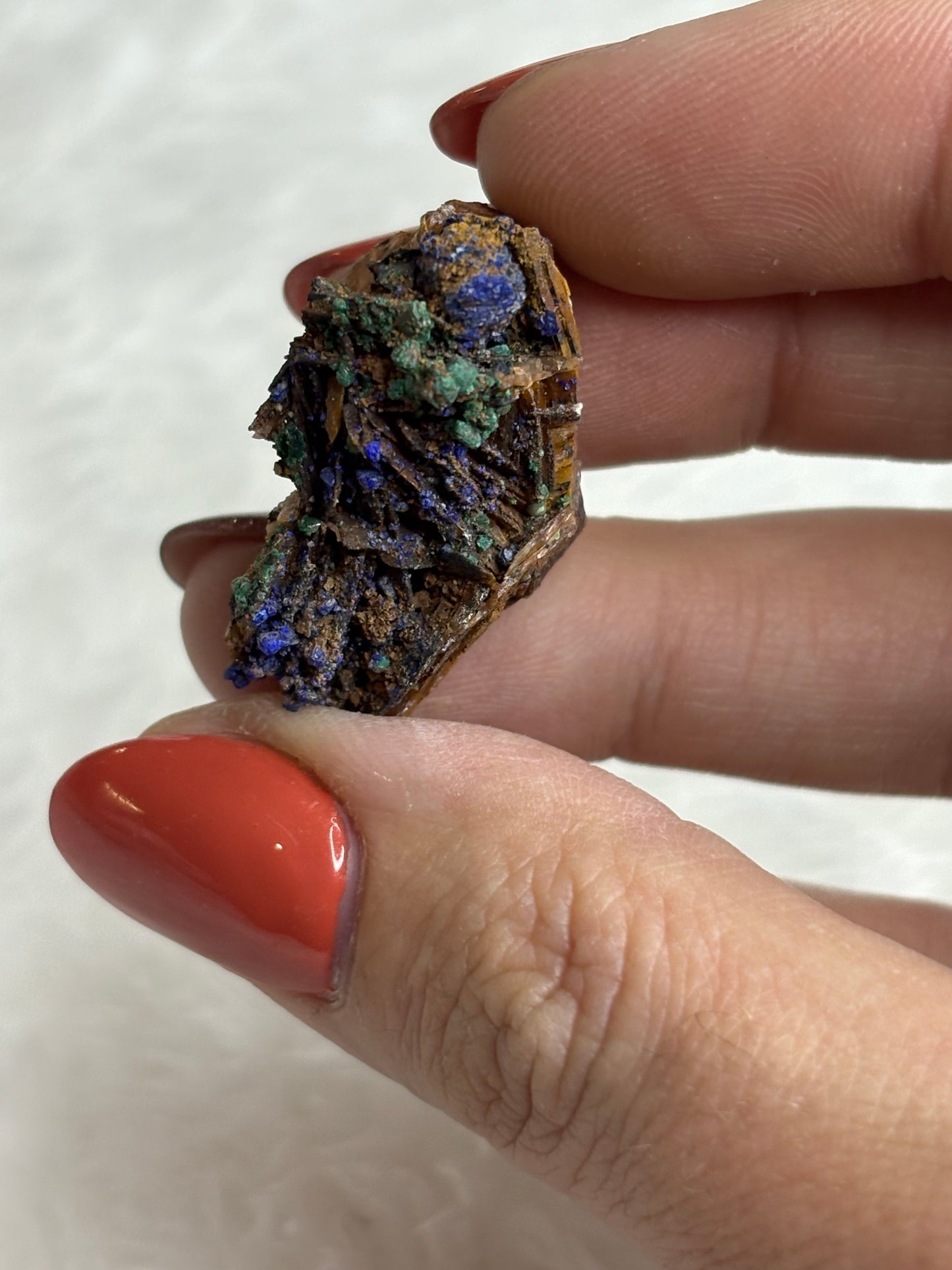 Malachite & azurite on barite
