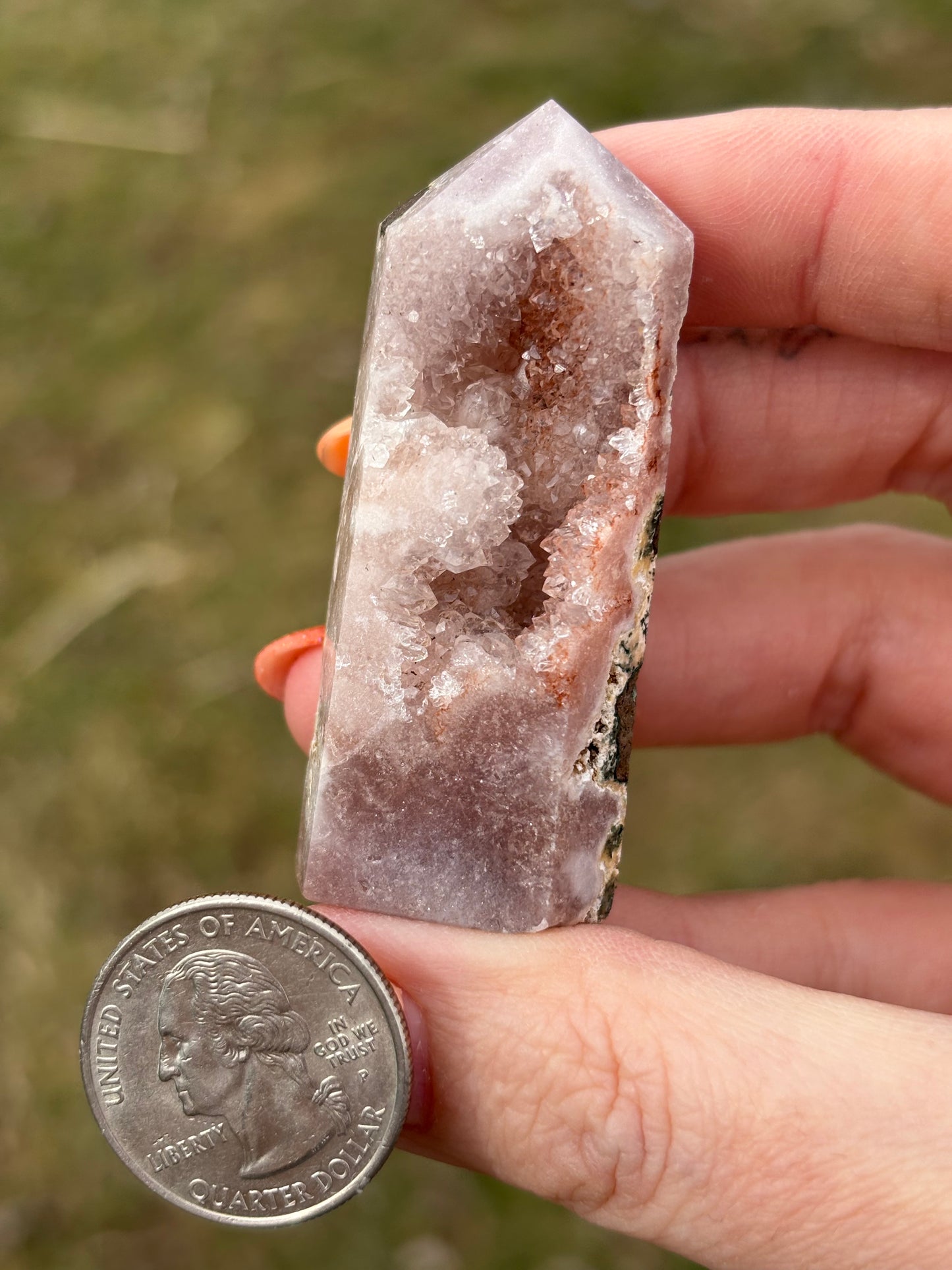 Druzy Pink Amethyst Tower AD