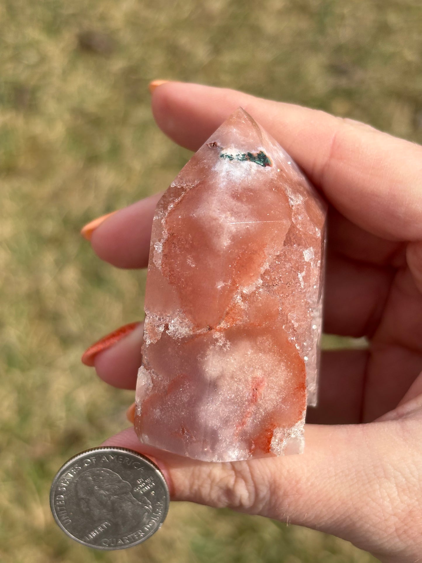 Druzy Pink Amethyst Tower F