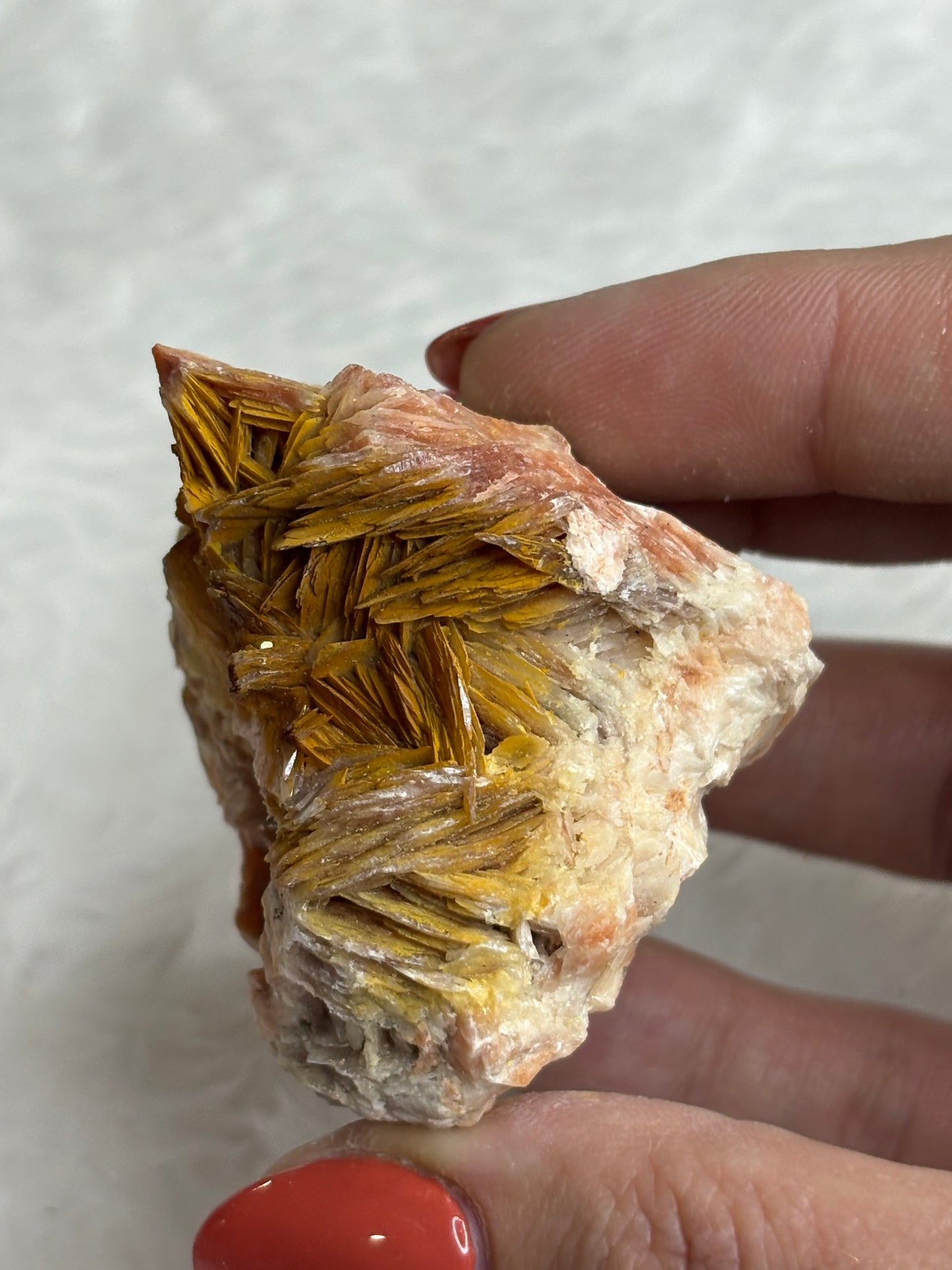 Pink barite w/ cave