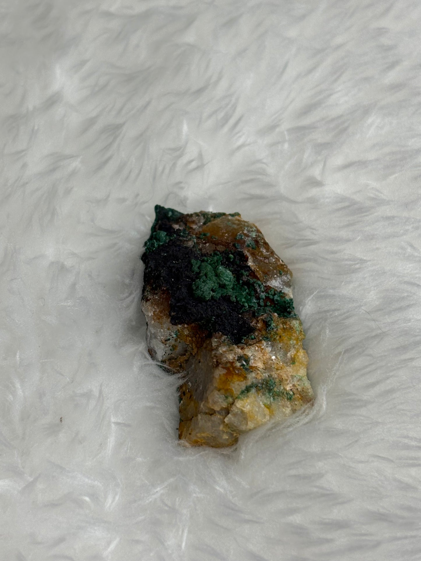 Malachite & azurite on barite