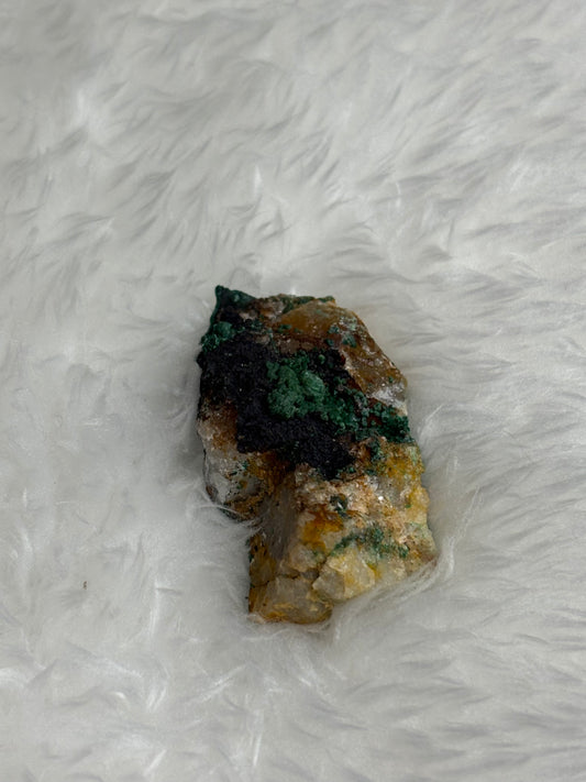 Malachite & azurite on barite