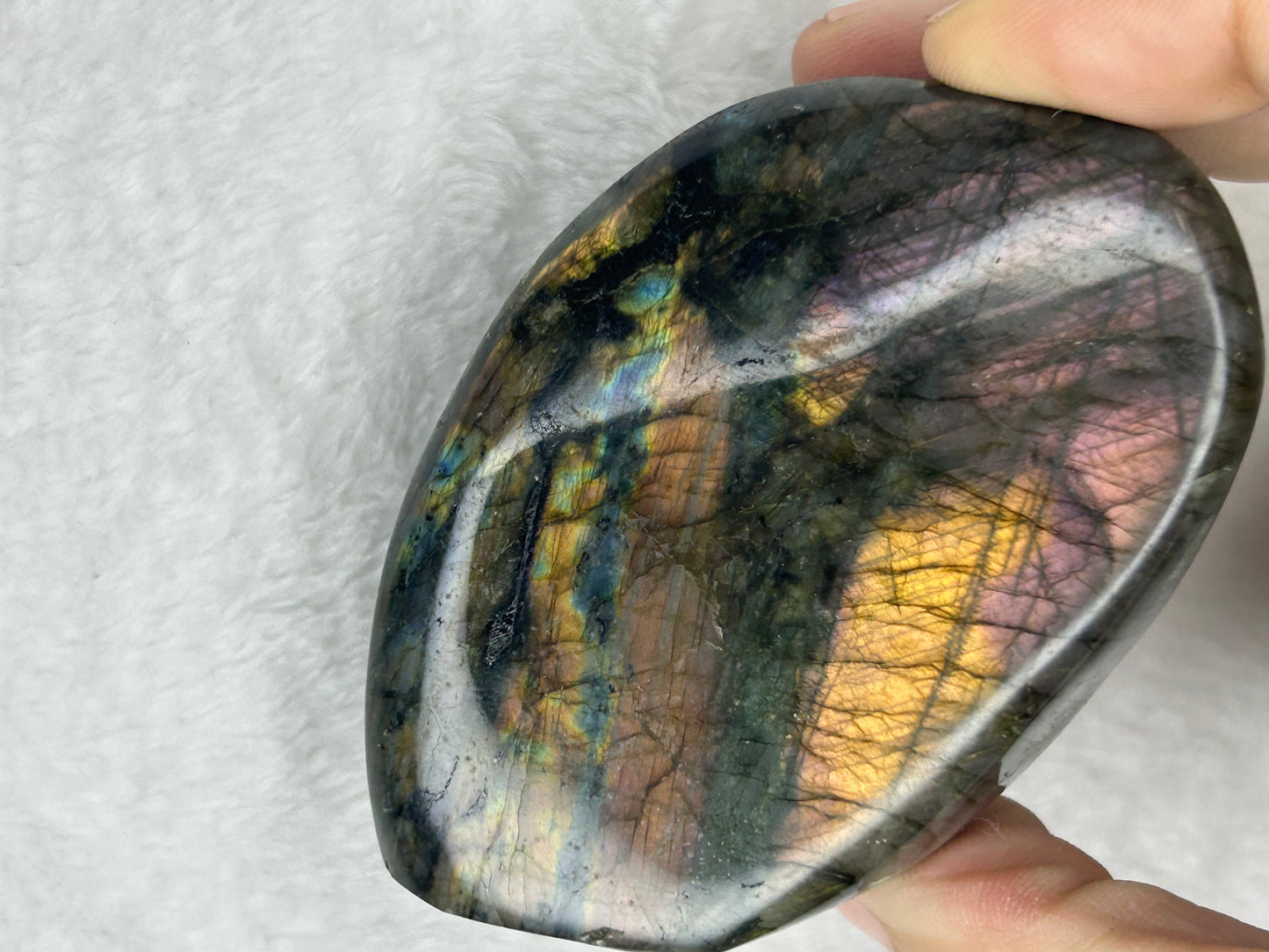 Rainbow/Sunset flash labradorite freeform C