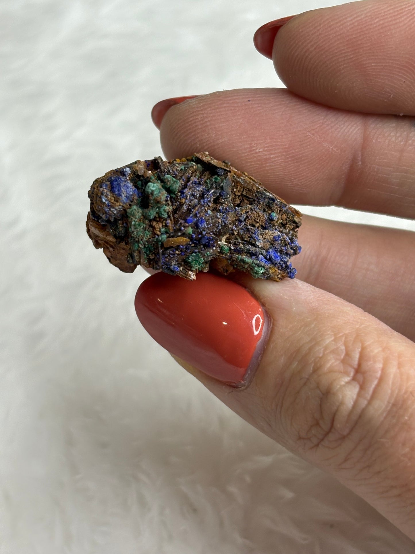 Malachite & azurite on barite