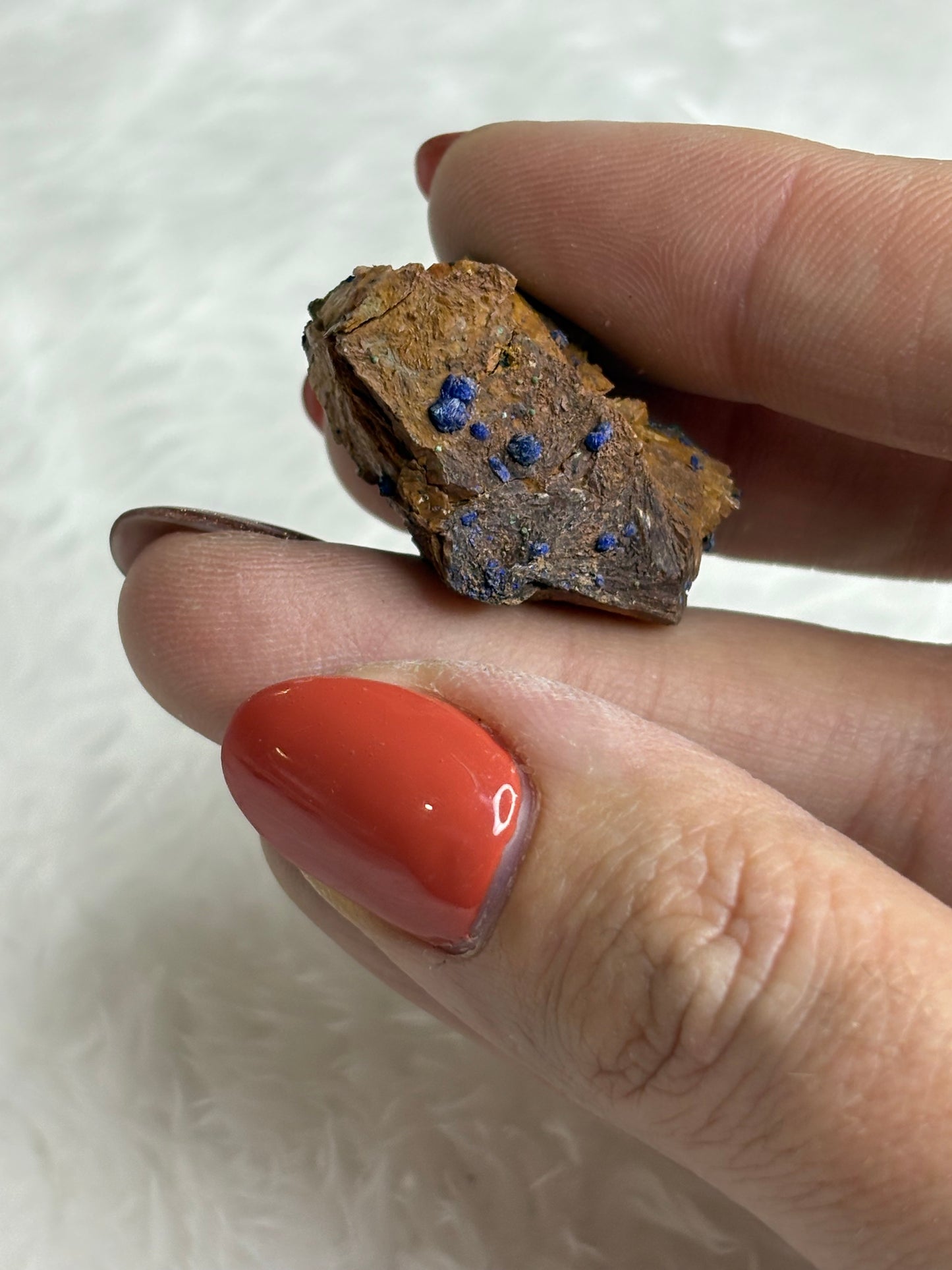 Malachite & azurite on barite