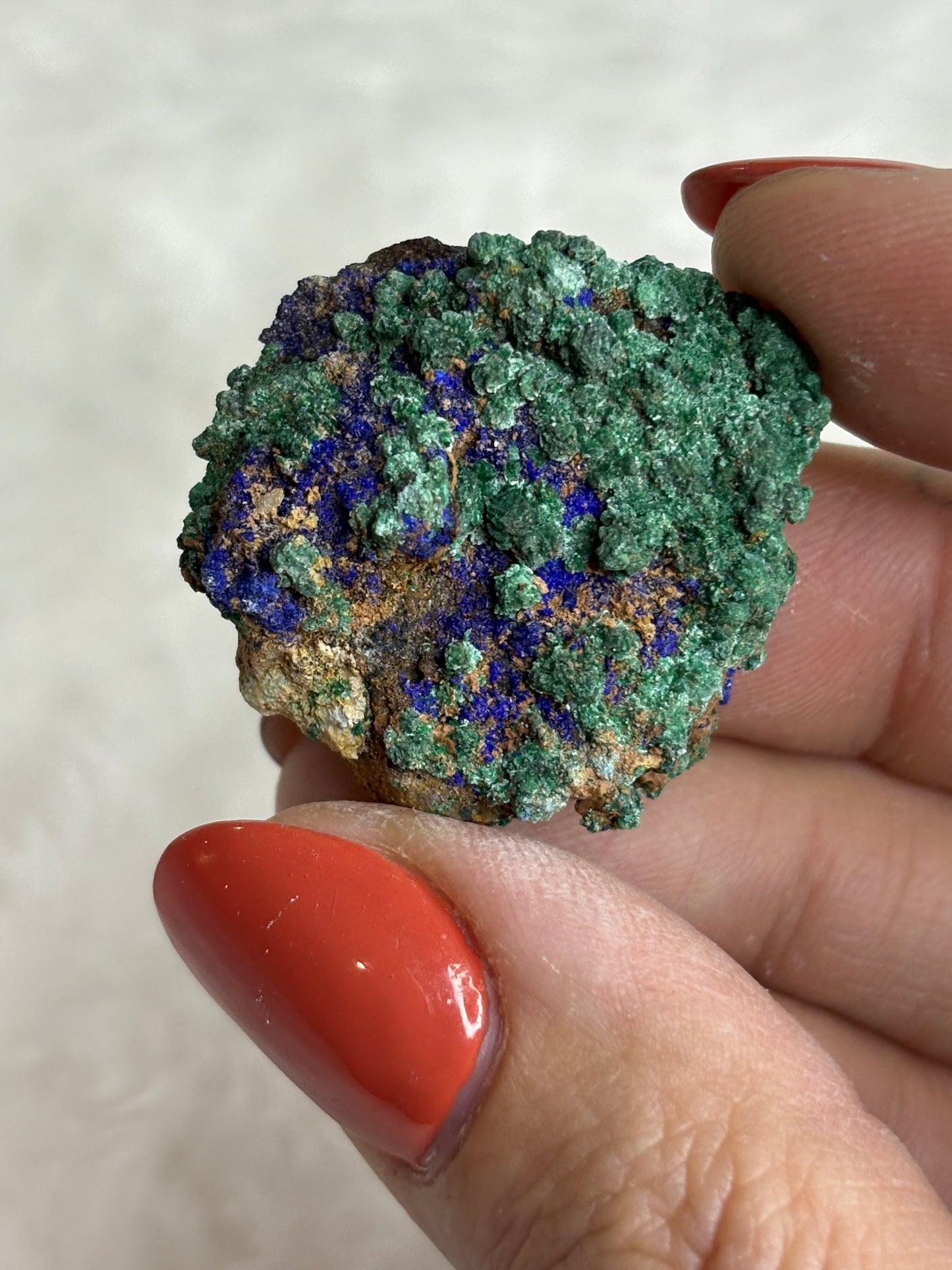 Malachite & Azurite on barite