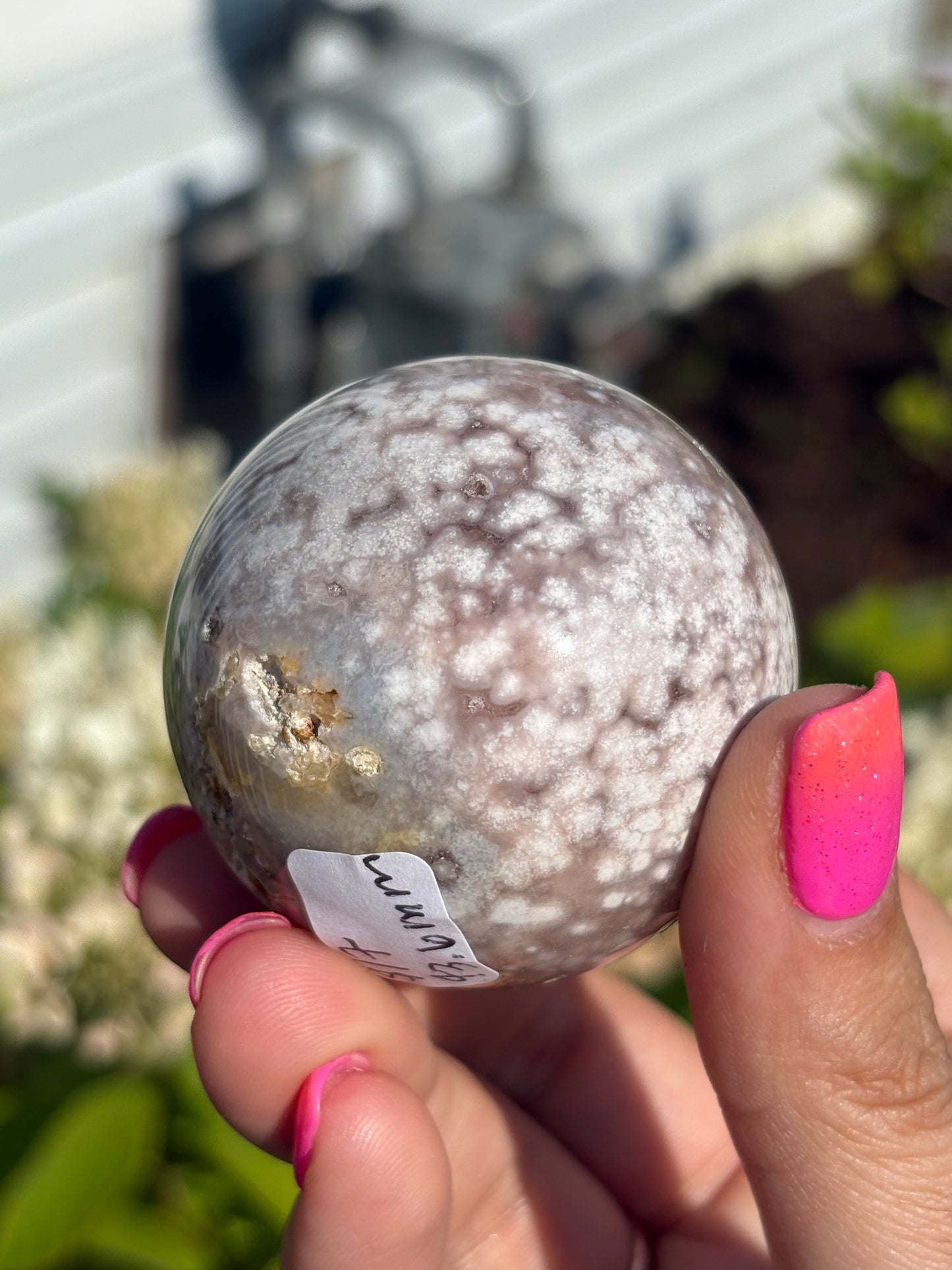 Pink amethyst sphere