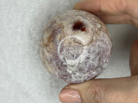 Pink Flower Amethyst Sphere B