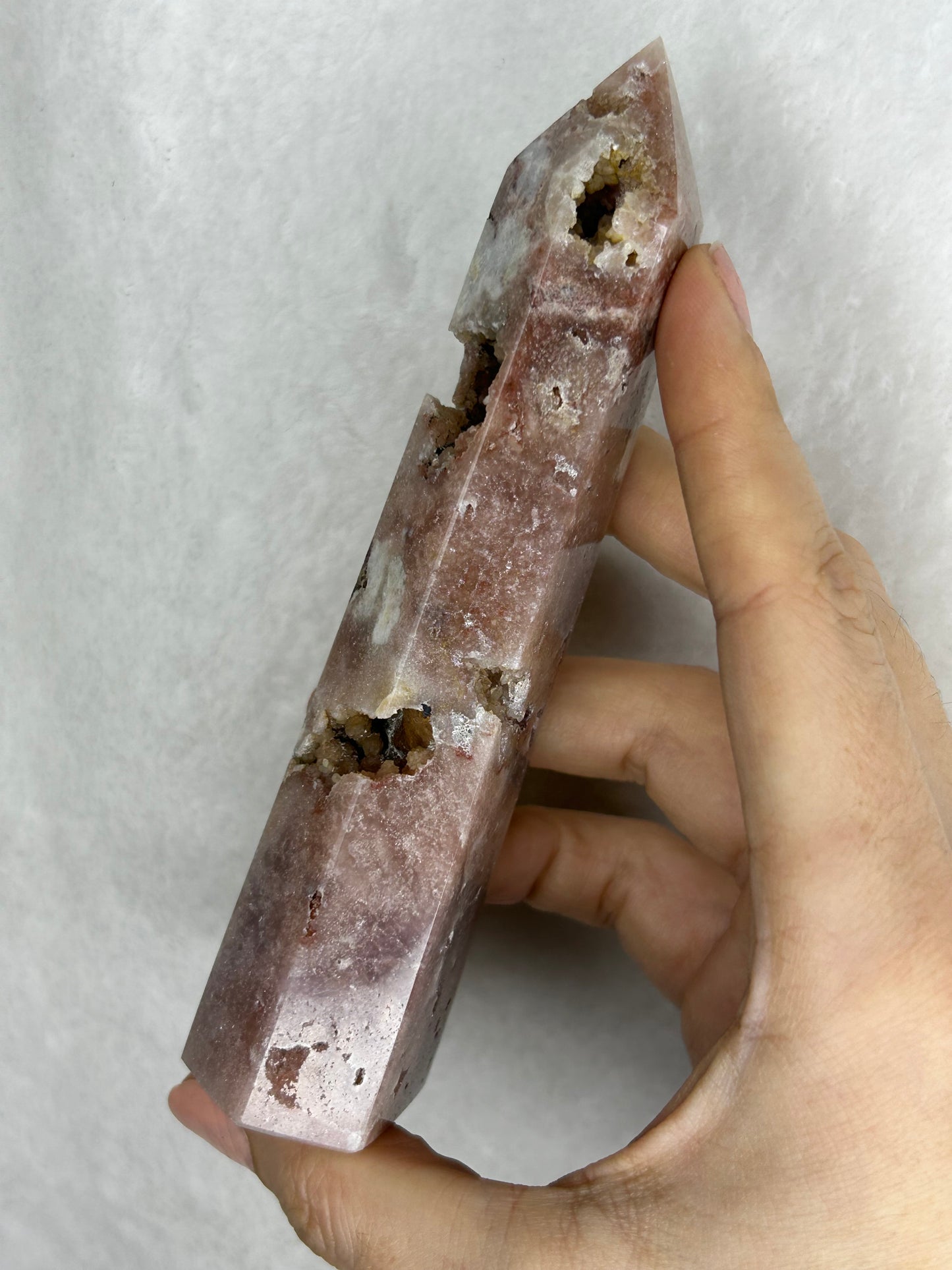 Brazilian pink amethyst tower
