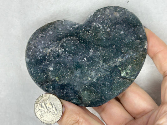 💖💖GREEN sugar Galaxy amethyst heart