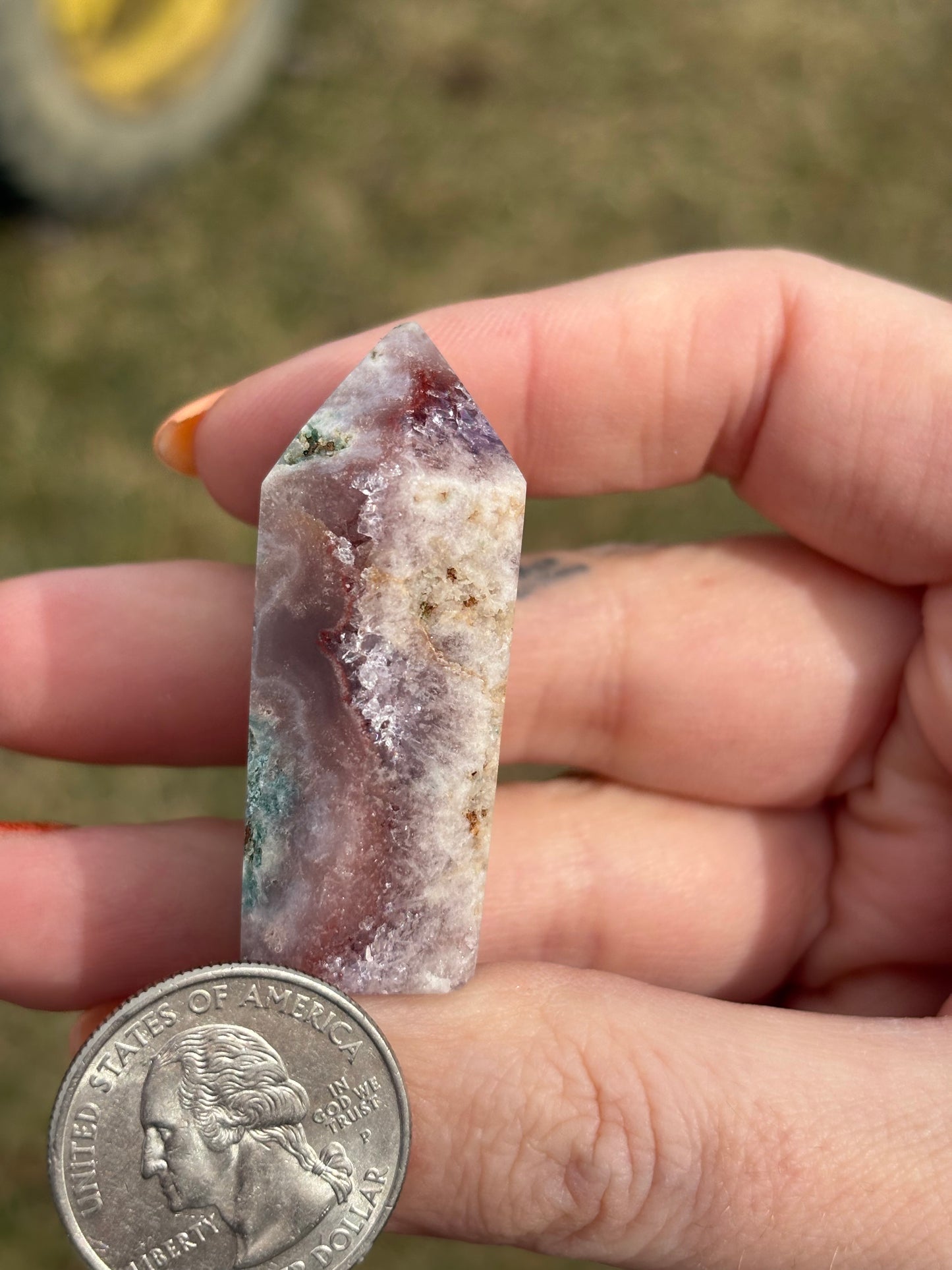 Druzy Pink Amethyst Tower AE