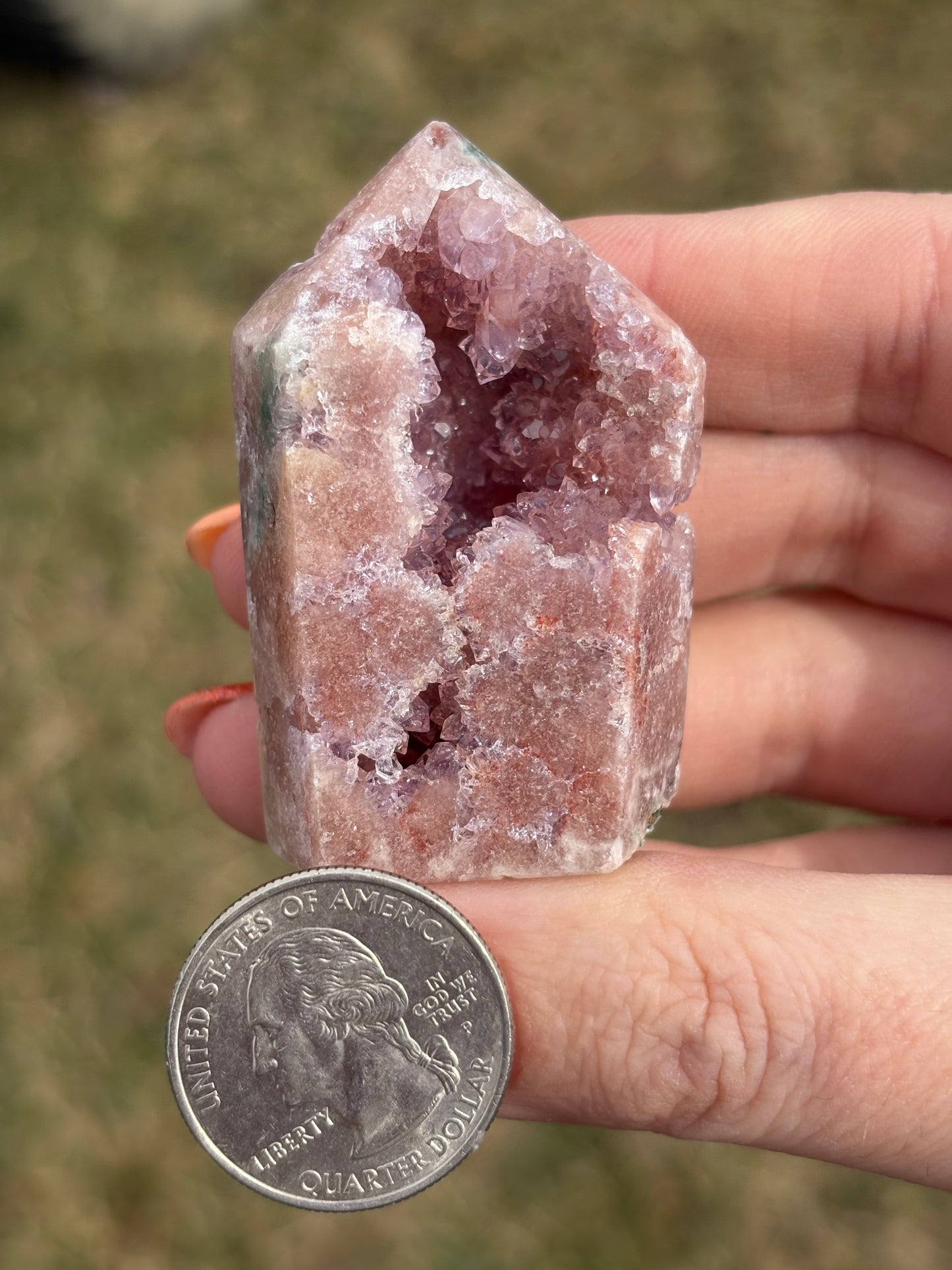 Druzy Pink Amethyst Tower O