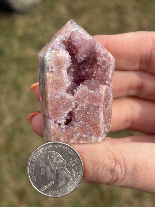 Druzy Pink Amethyst Tower O