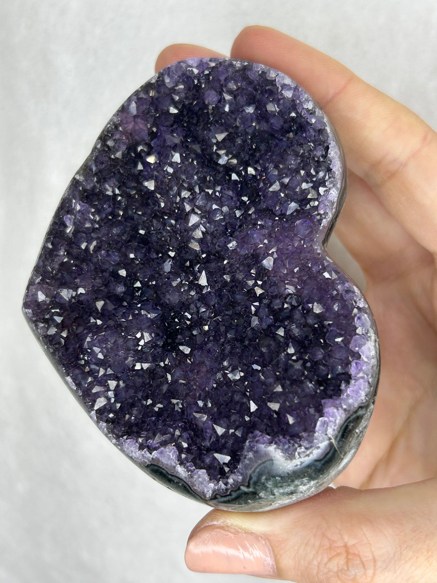 💖💖Uruguayan HQ amethyst cluster heart H