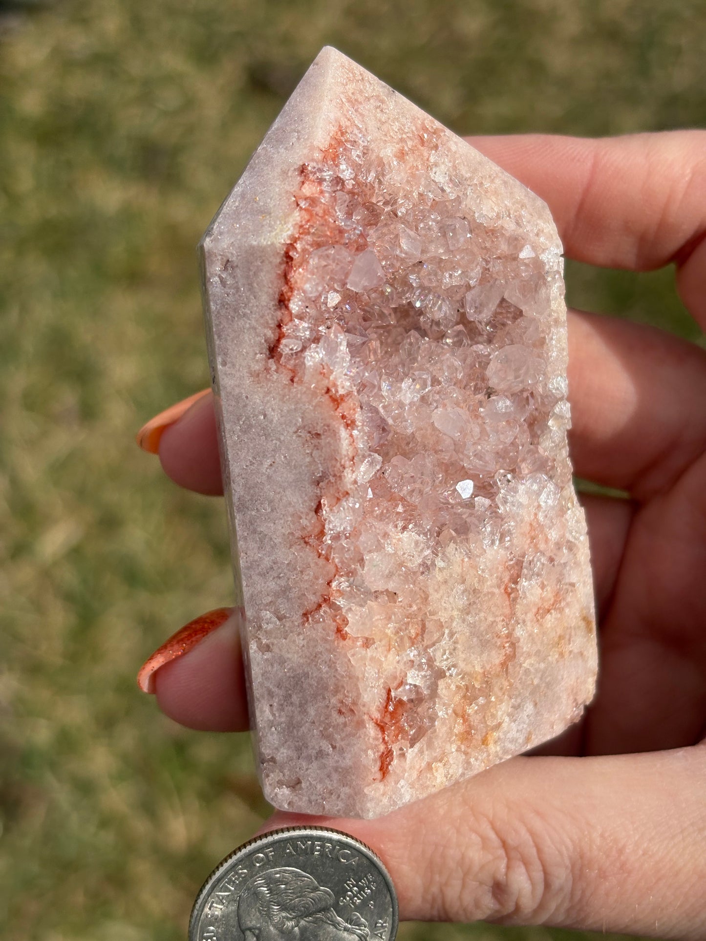 Druzy Pink Amethyst Tower C