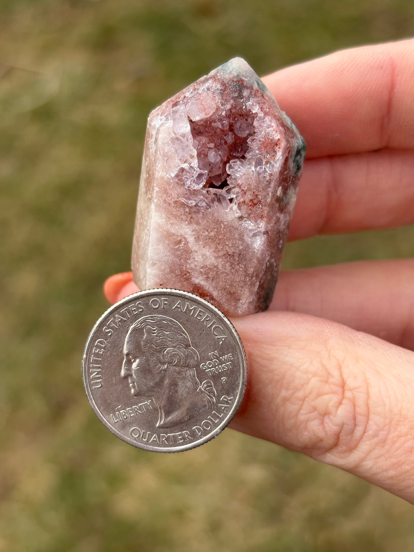 Druzy Pink Amethyst Tower AN