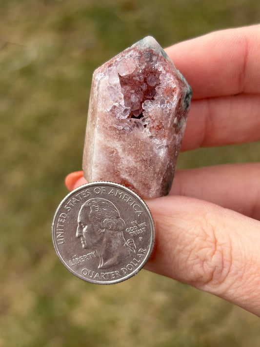 Druzy Pink Amethyst Tower AN