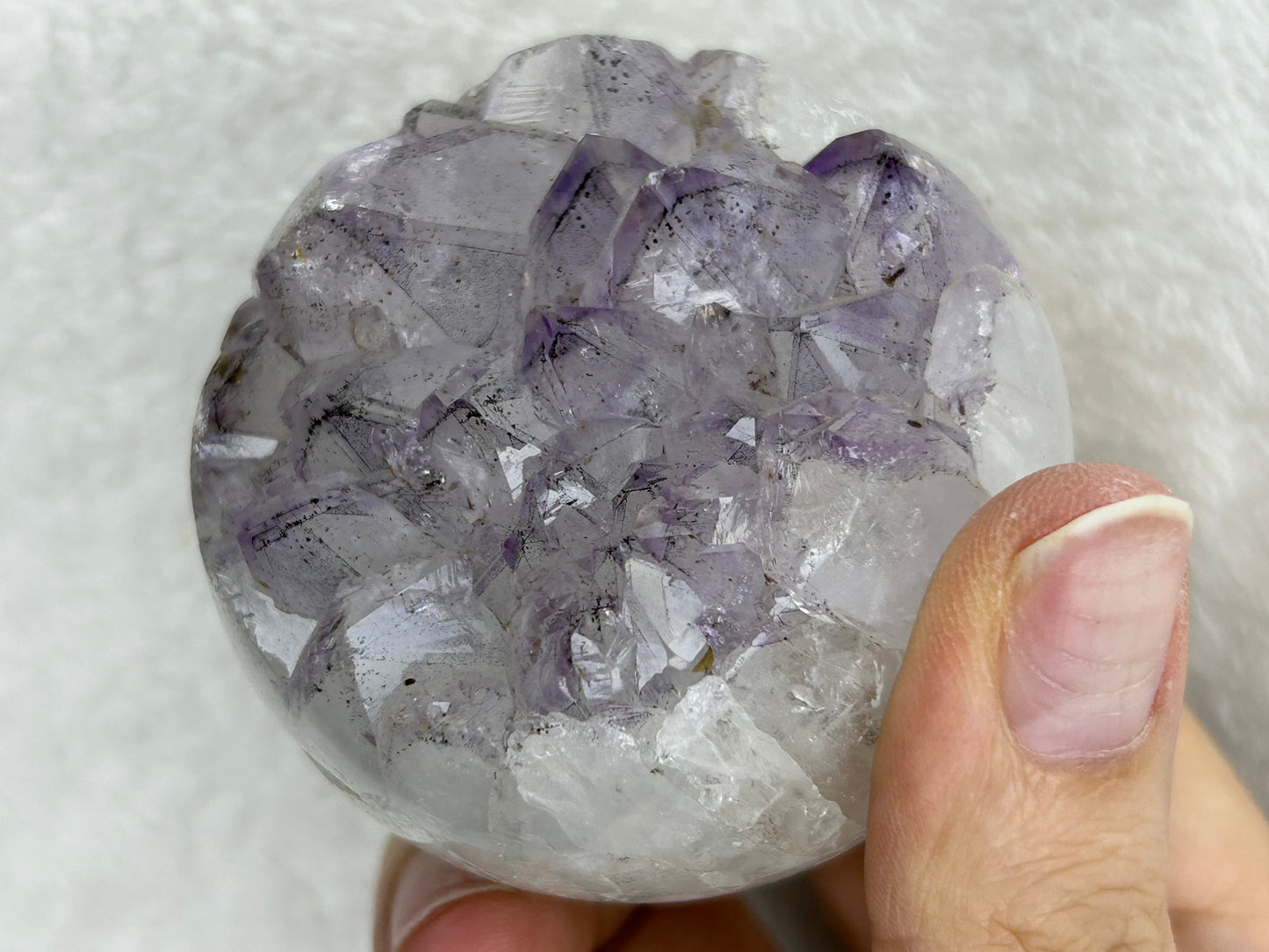 Brazilian Druzy Amethyst Agate Sphere F