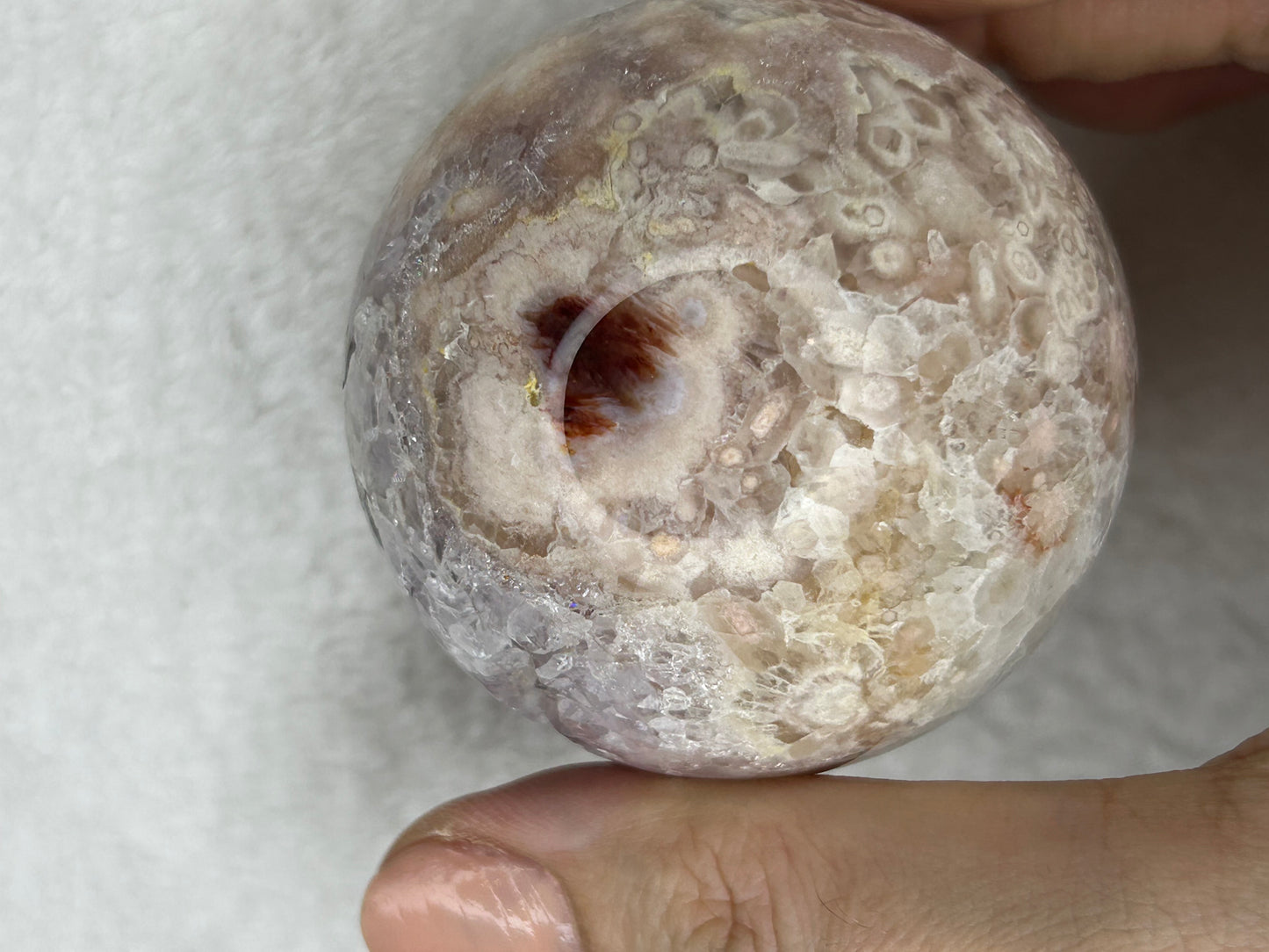 Pink Flower Amethyst Sphere B