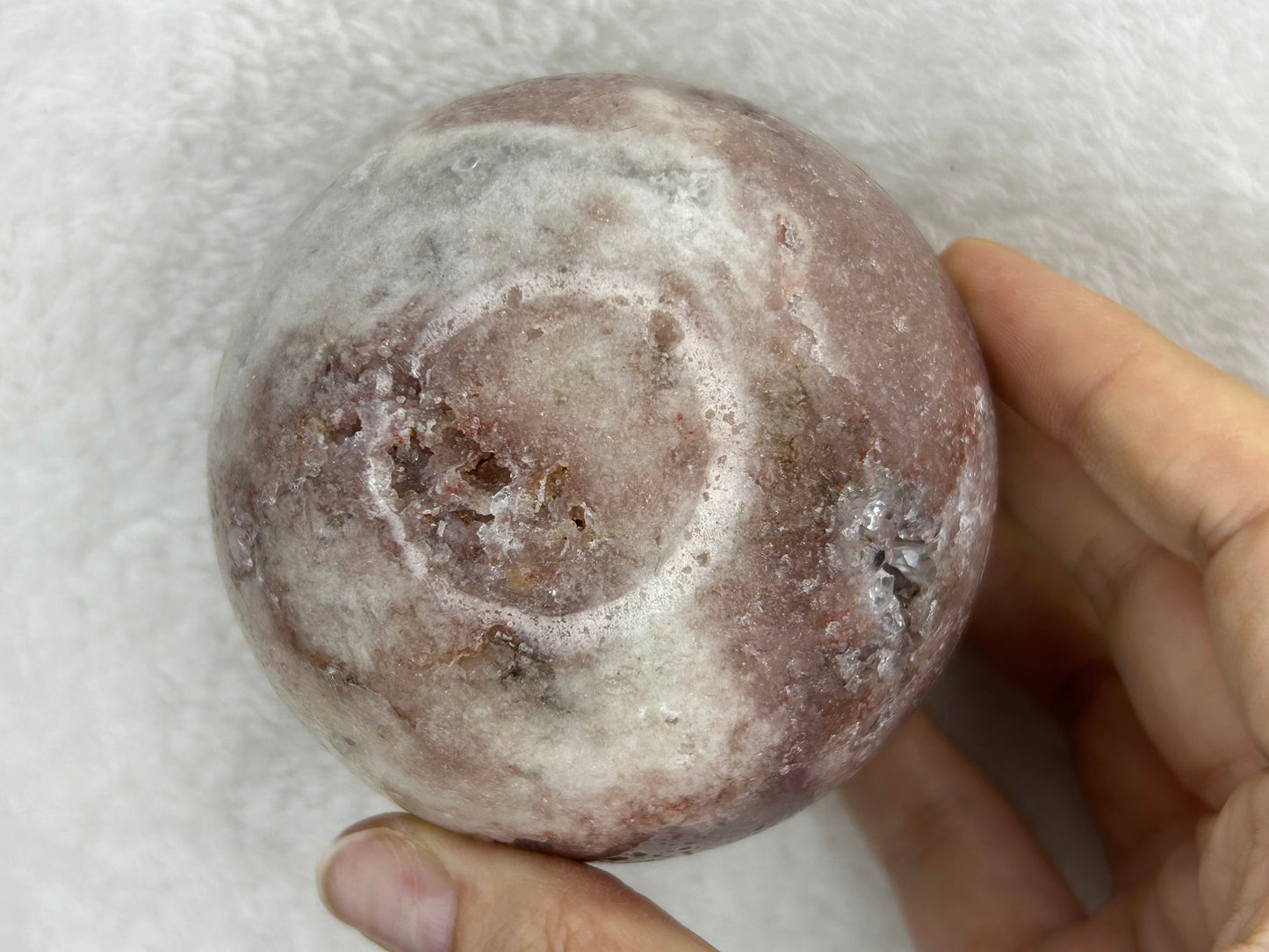 XL Brazilian Druzy Pink Amethyst Sphere