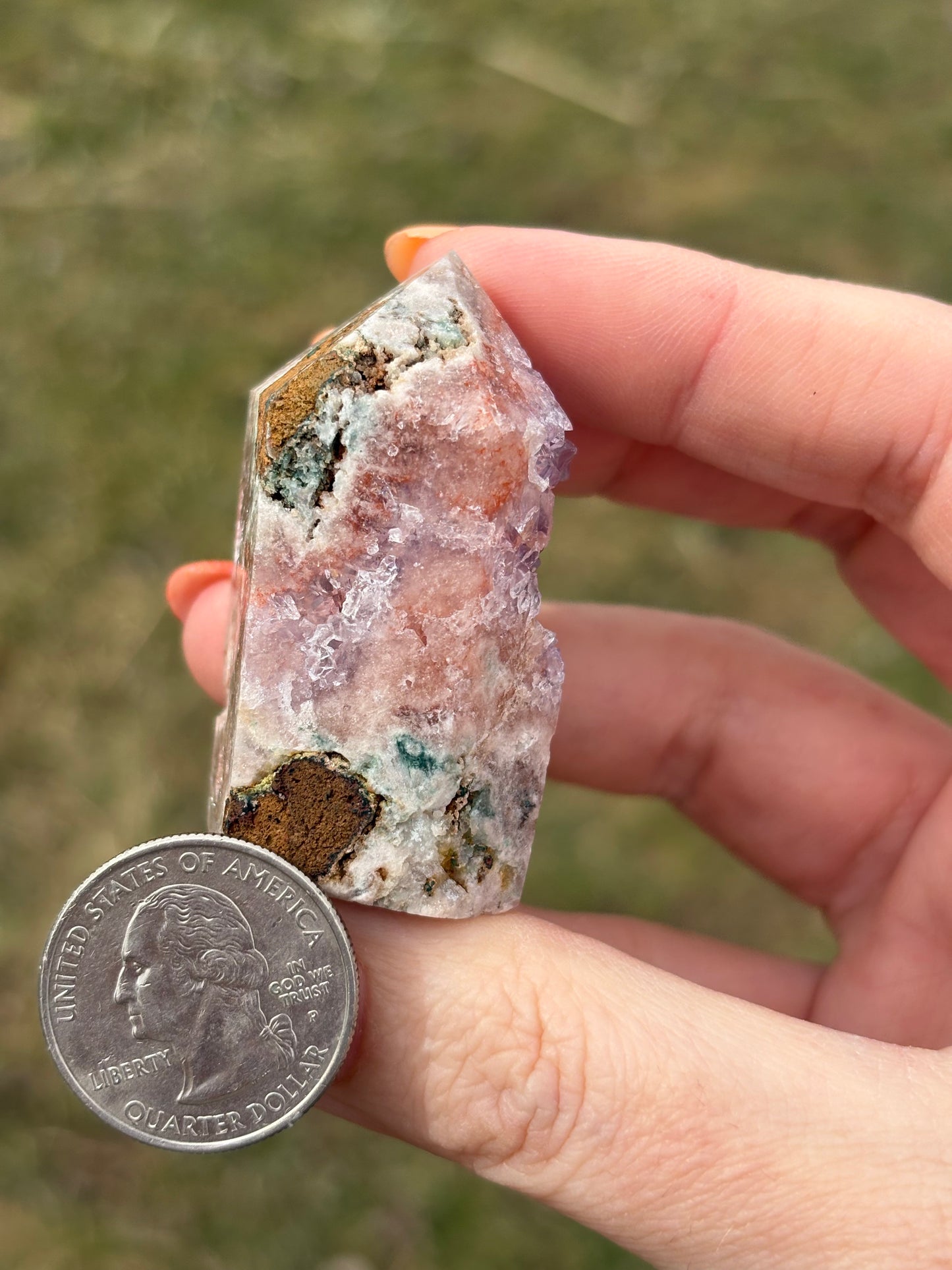 Druzy Pink Amethyst Tower P