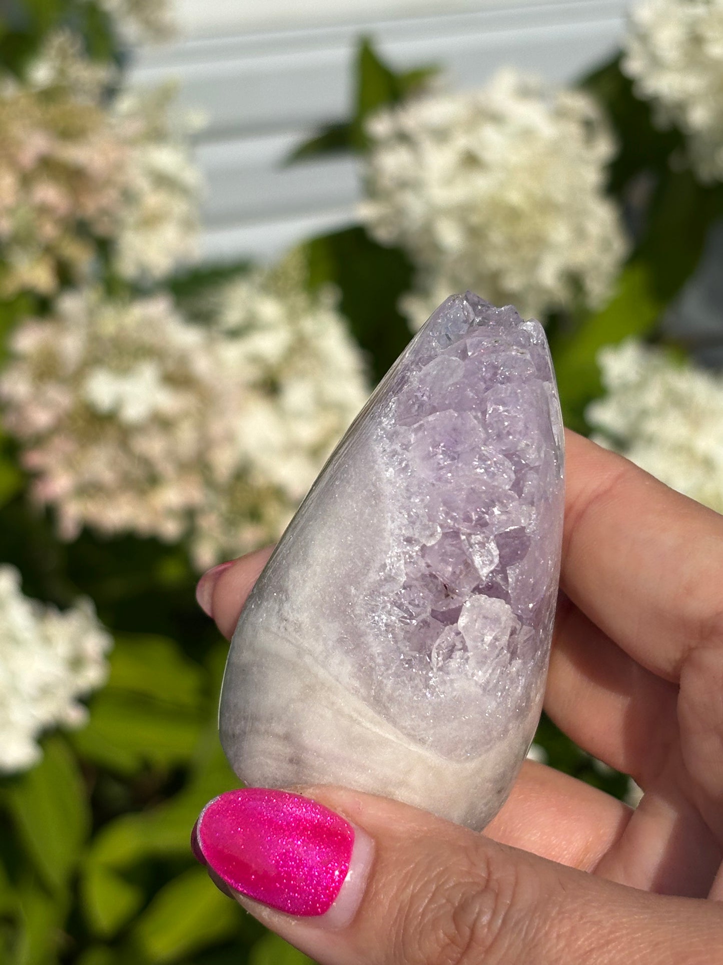 Double sided Pink amethyst Freefrom