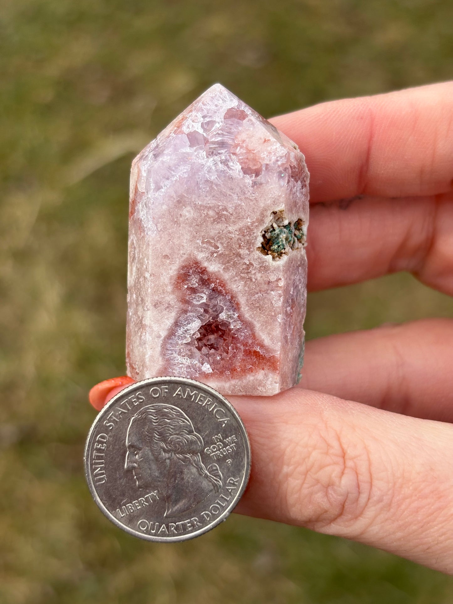 Druzy Pink Amethyst Tower AQ