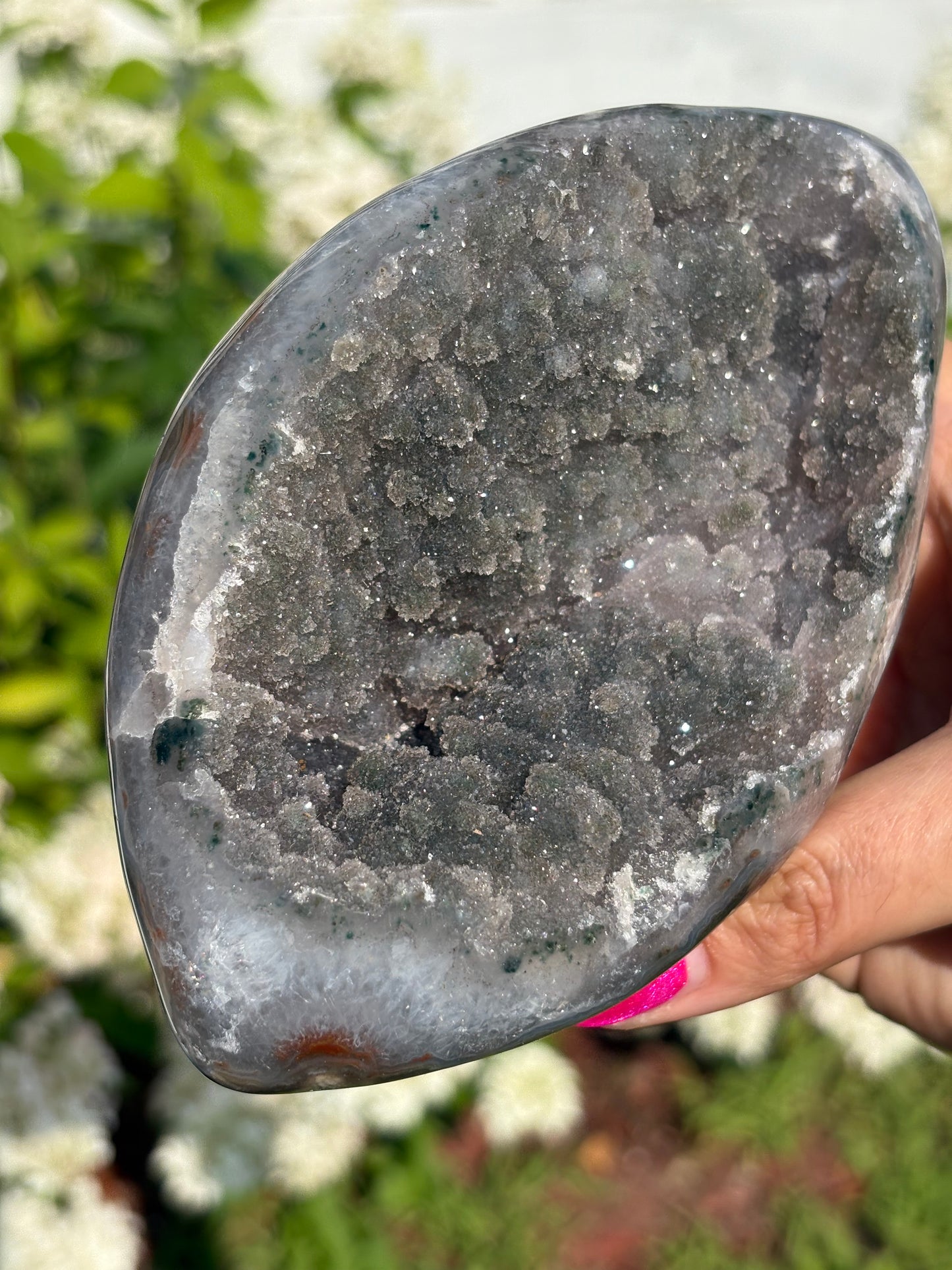 Black sugar druzy galaxy geode Freeform