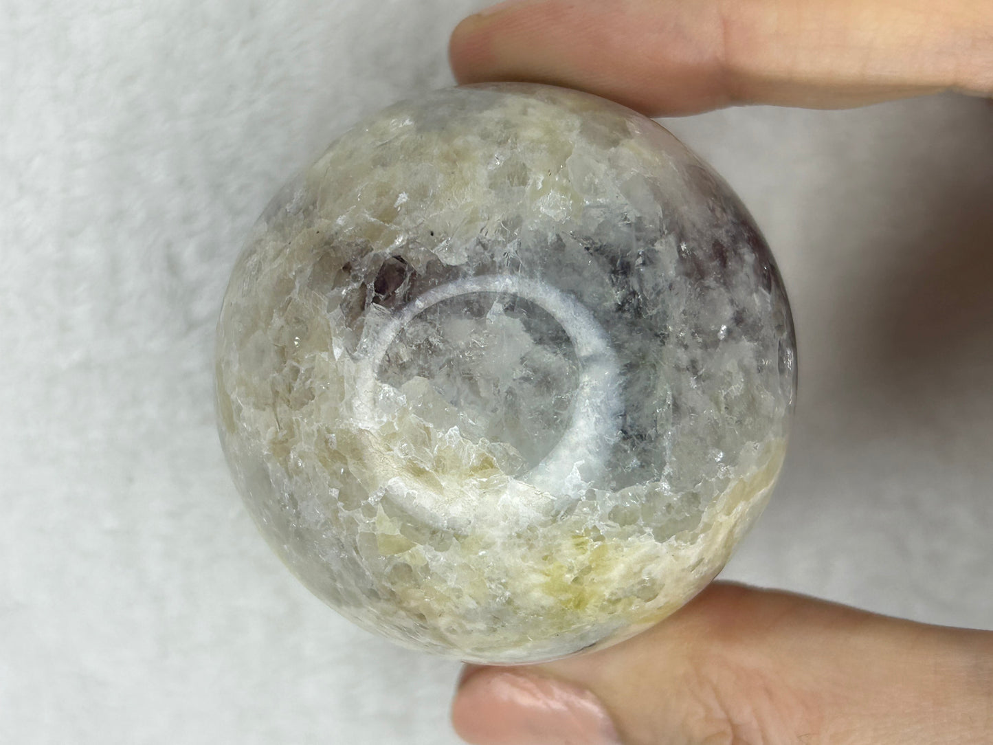 Druzy Amethyst, pink calcite & Druzy agate sphere B