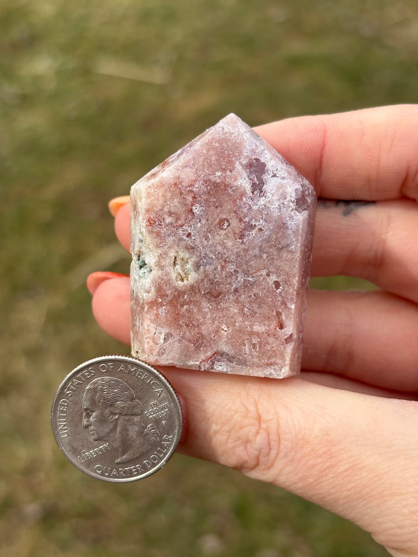 Druzy Pink Amethyst Tower AC