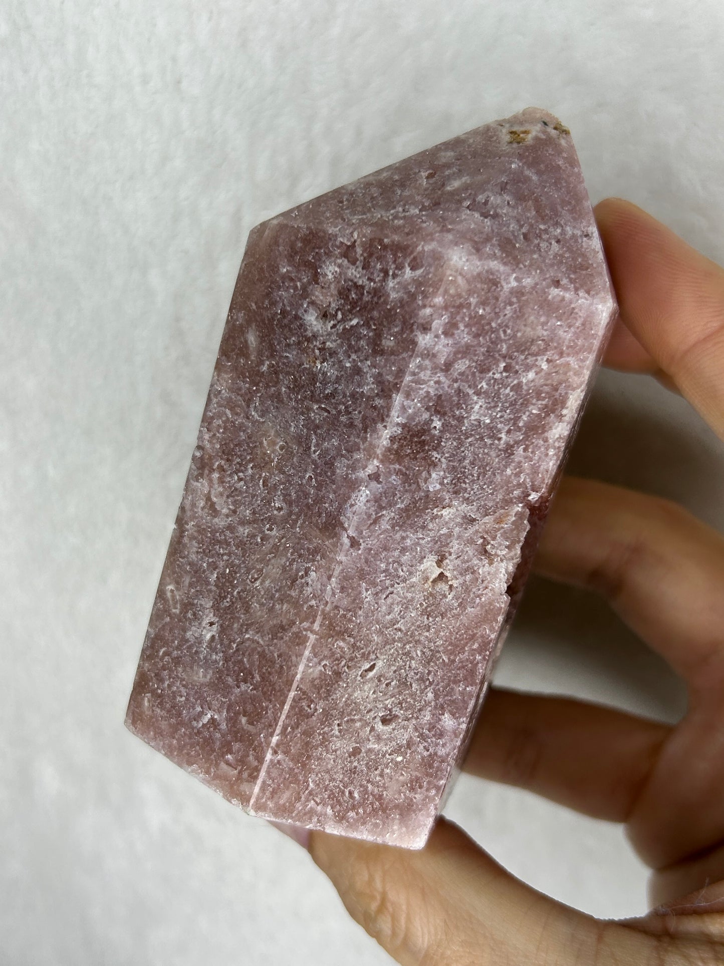 Chunky Druzy Pink Amethyst Tower