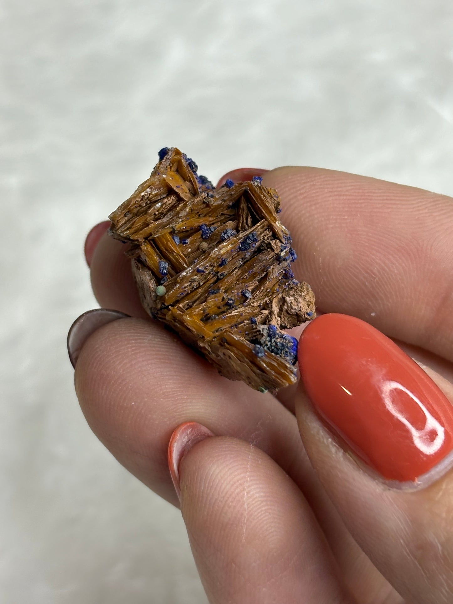 Malachite & azurite on barite