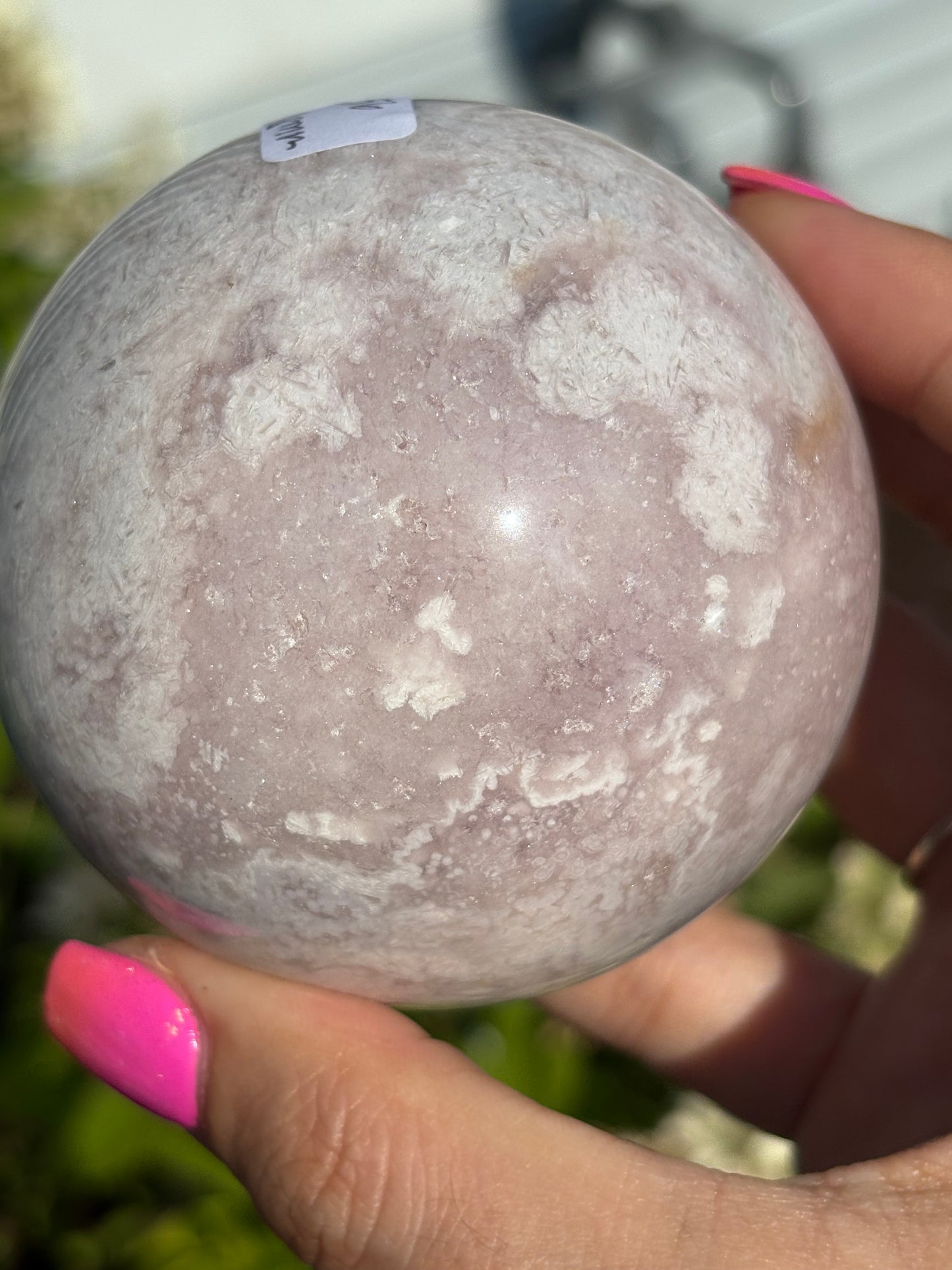 Pink amethyst sphere