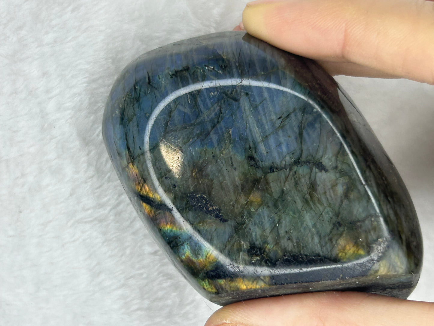 Rainbow/Sunset flash labradorite freeform C