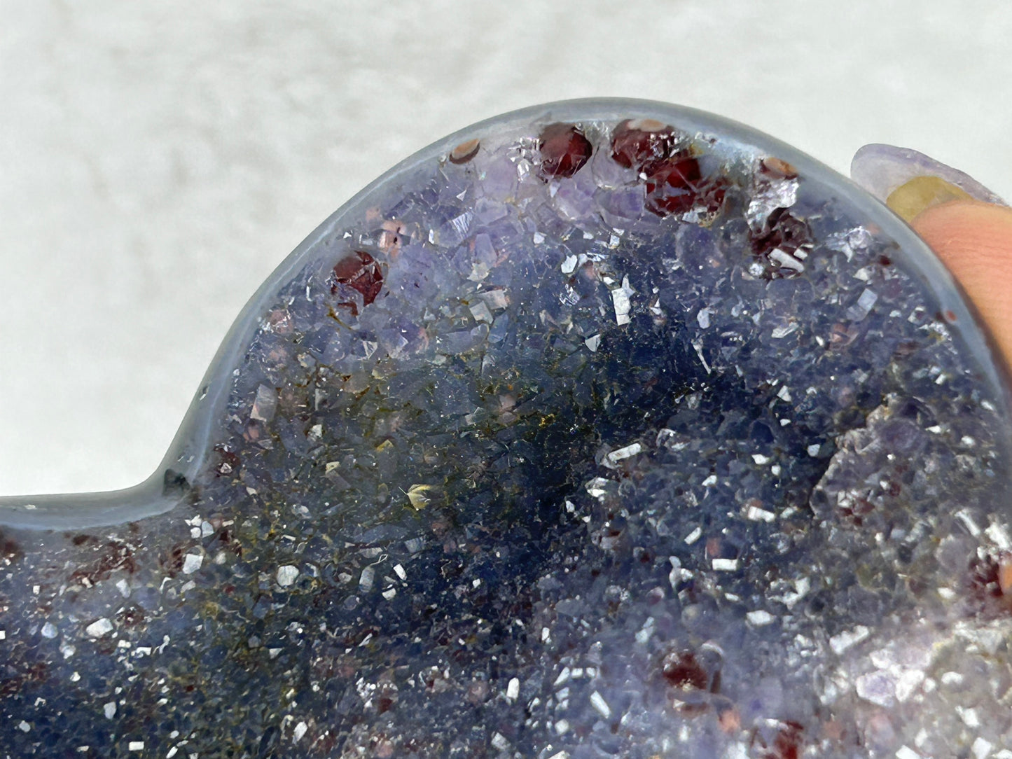 💖💖Galaxy amethyst heart w/ INSANE hematite inclusions