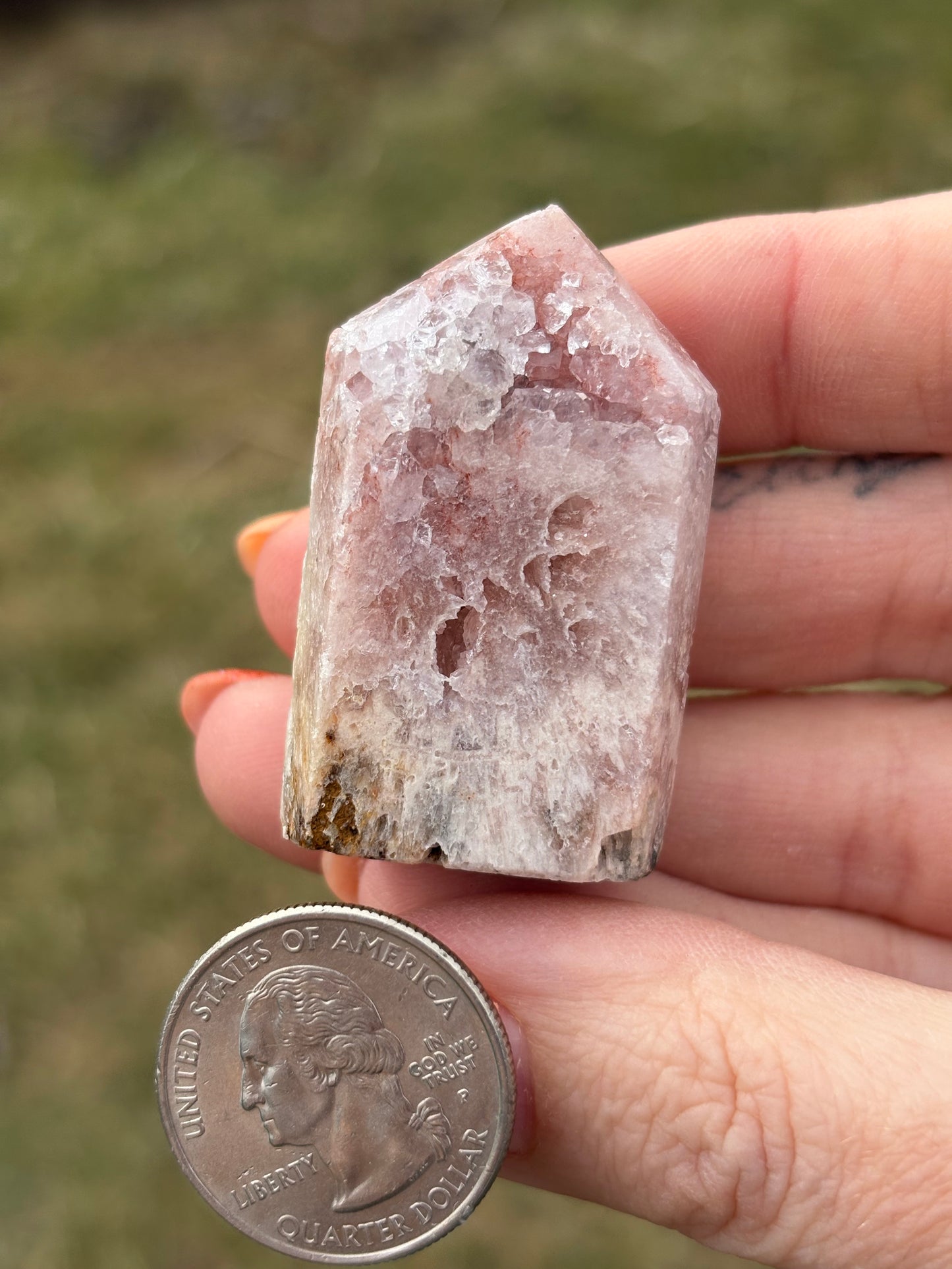 Druzy Pink Amethyst Tower AM