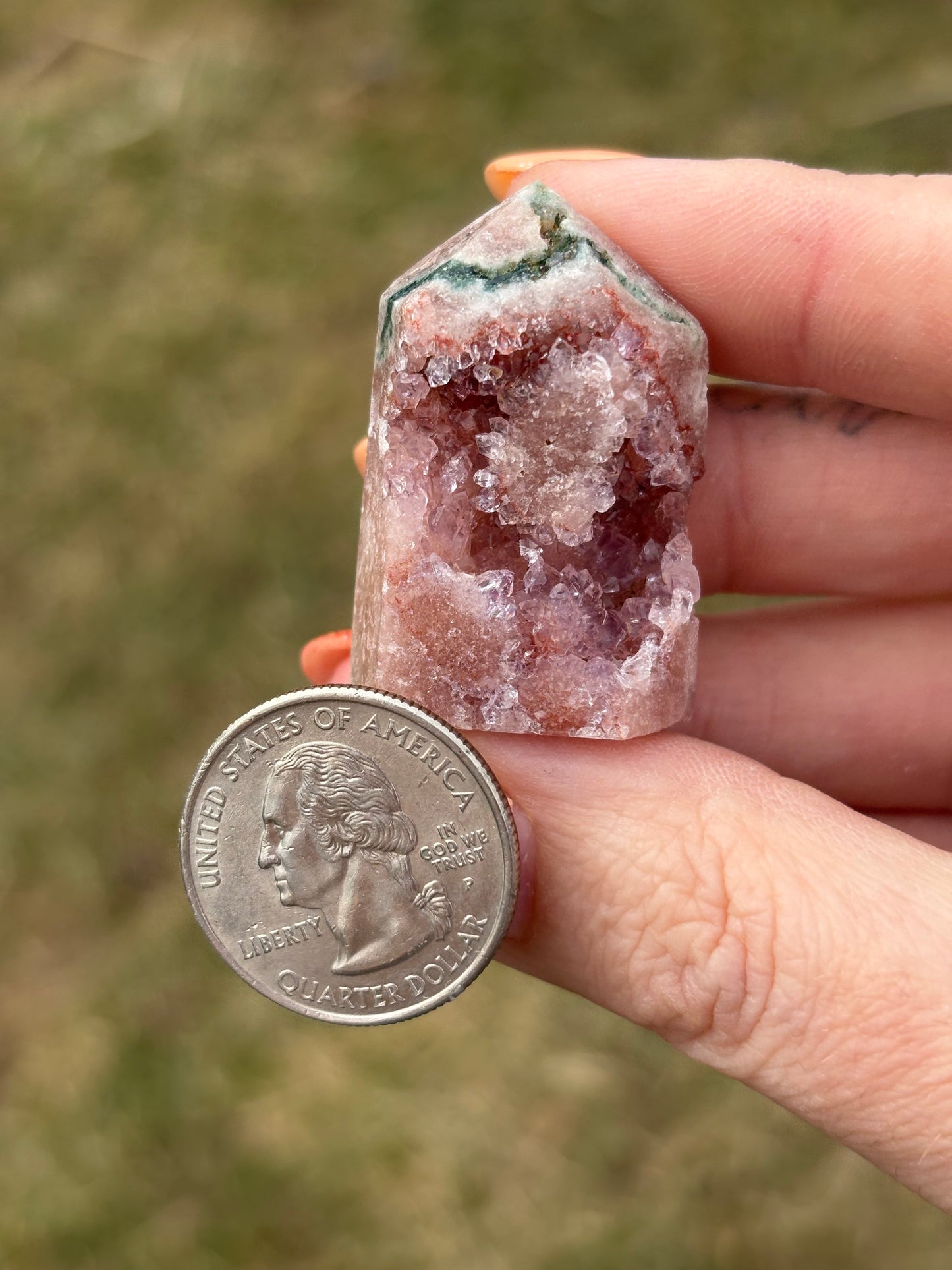 Druzy Pink Amethyst Tower AV