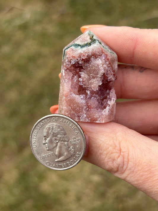Druzy Pink Amethyst Tower AV