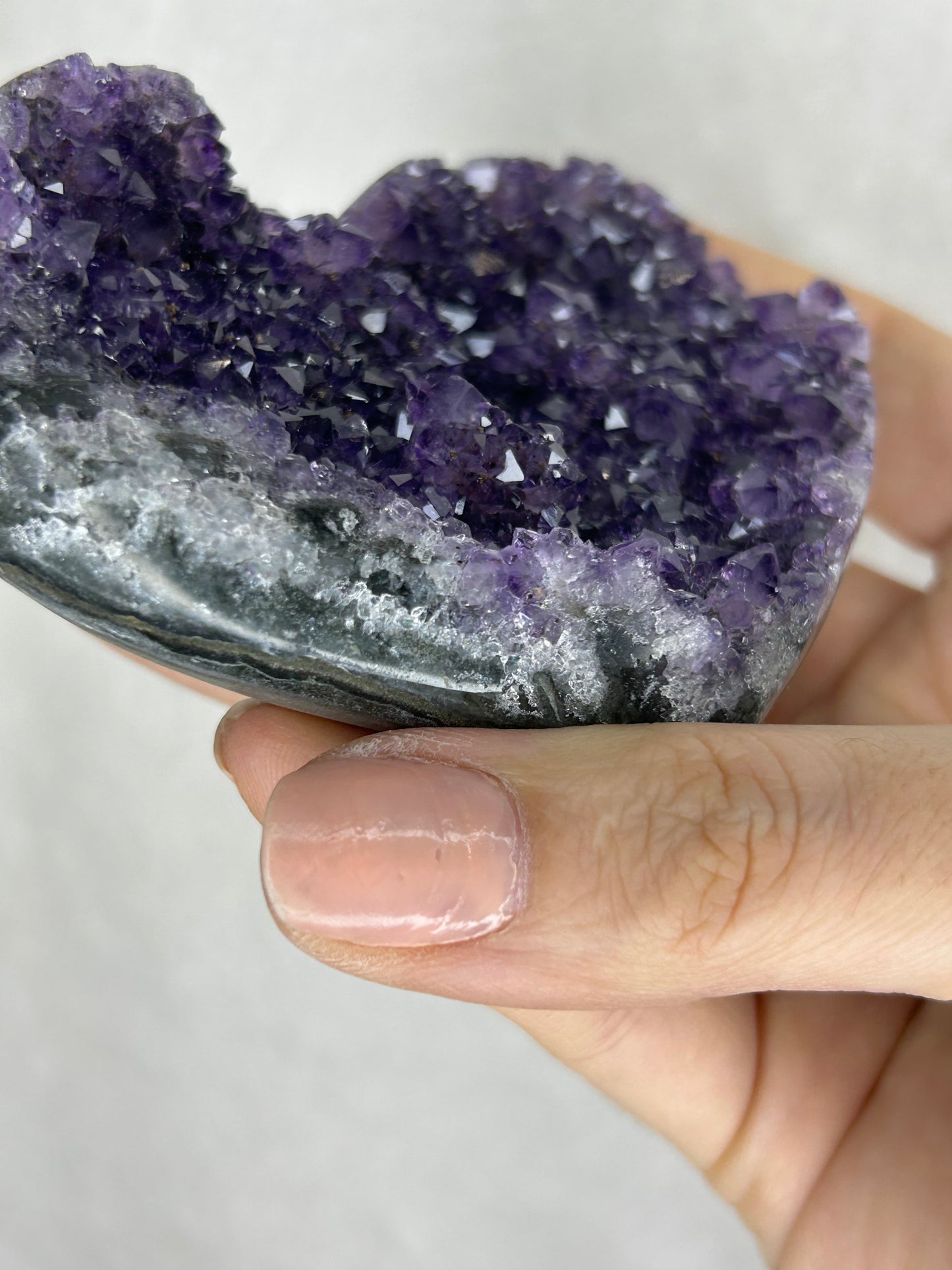 💖💖 Uruguayan HQ amethyst cluster heart I