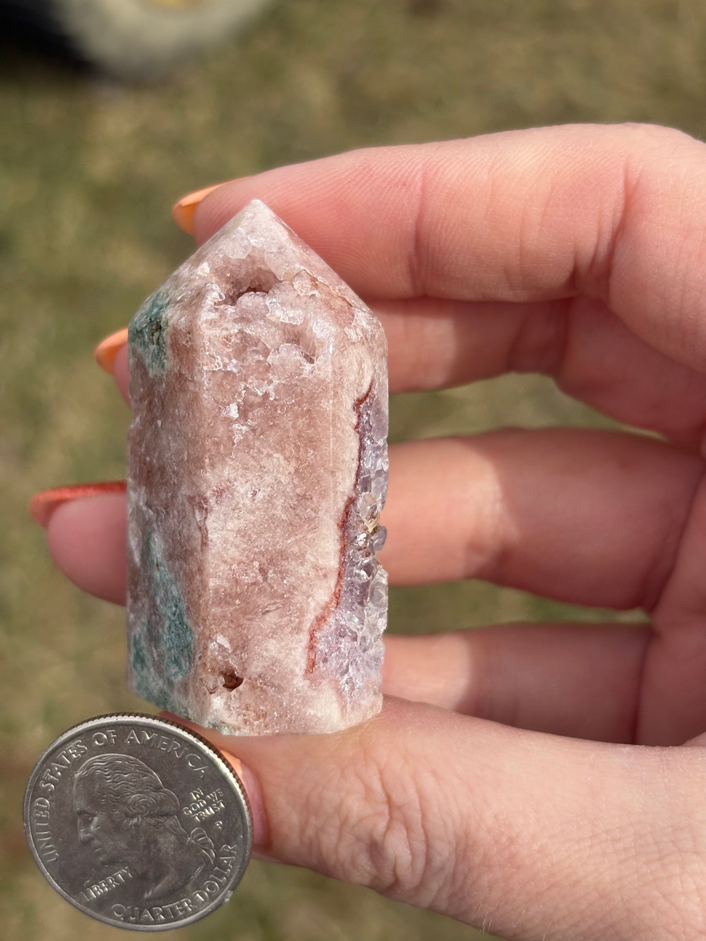 Druzy Pink Amethyst Tower V