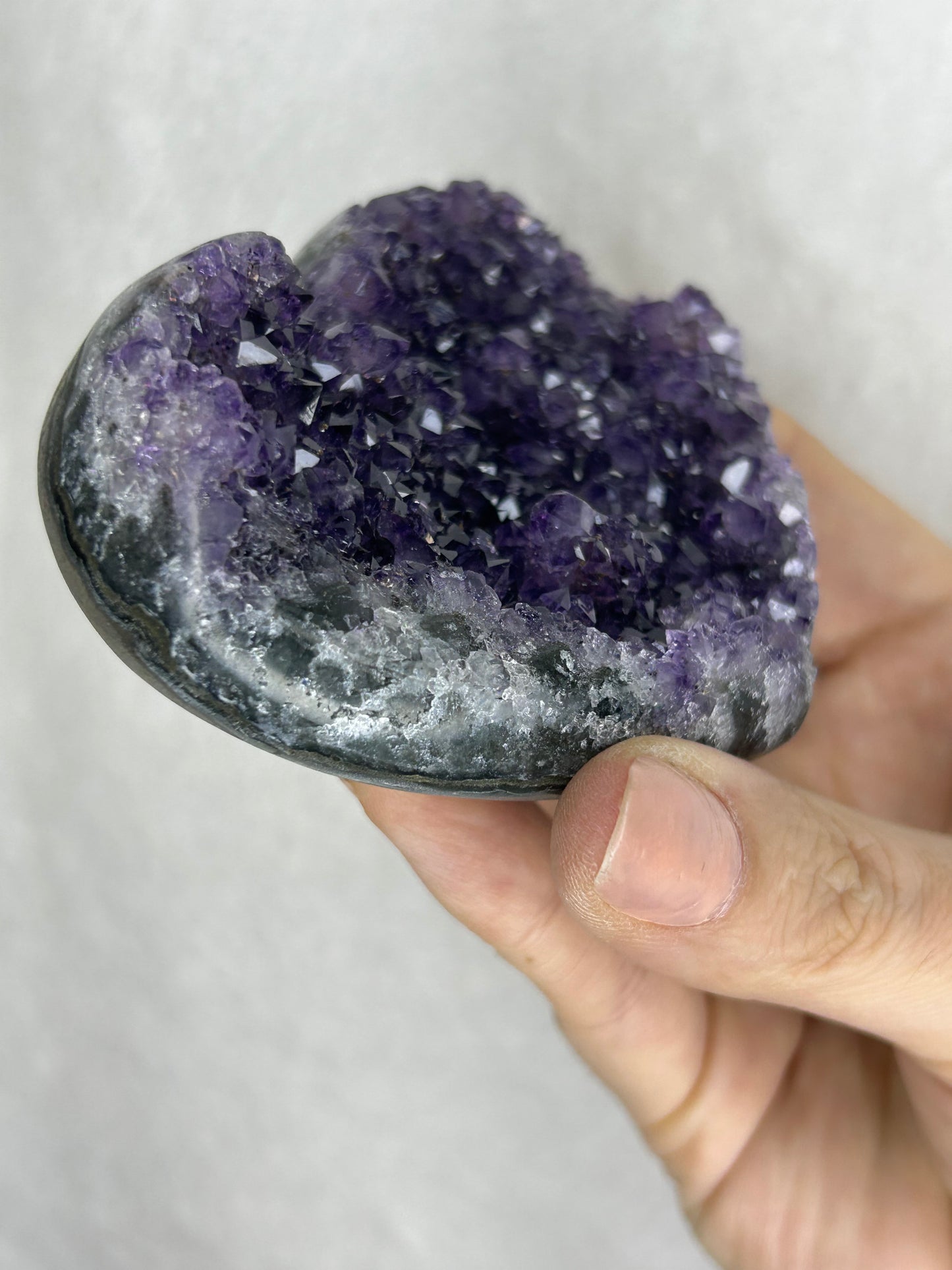 💖💖 Uruguayan HQ amethyst cluster heart I