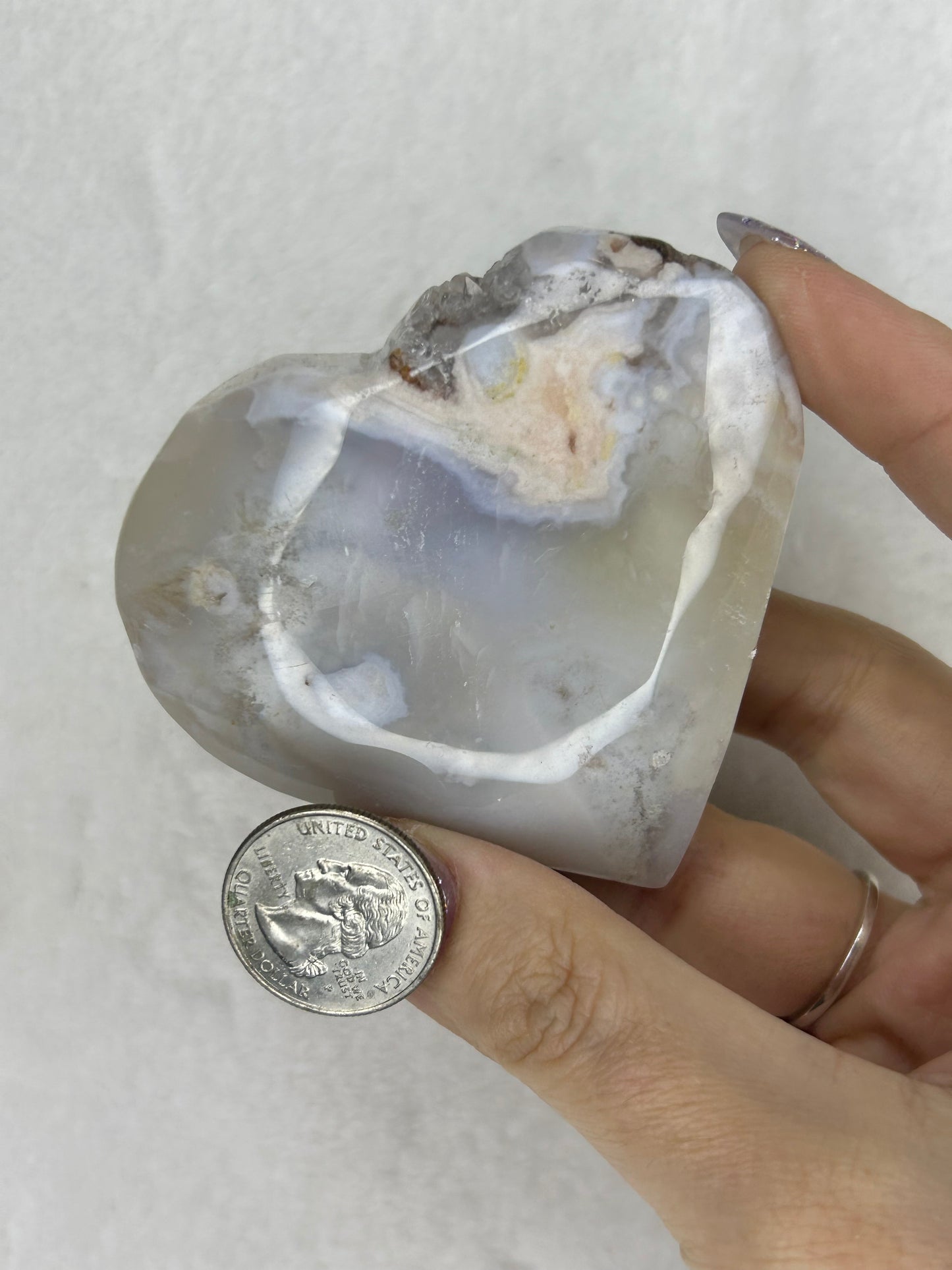 Flower Agate Heart A