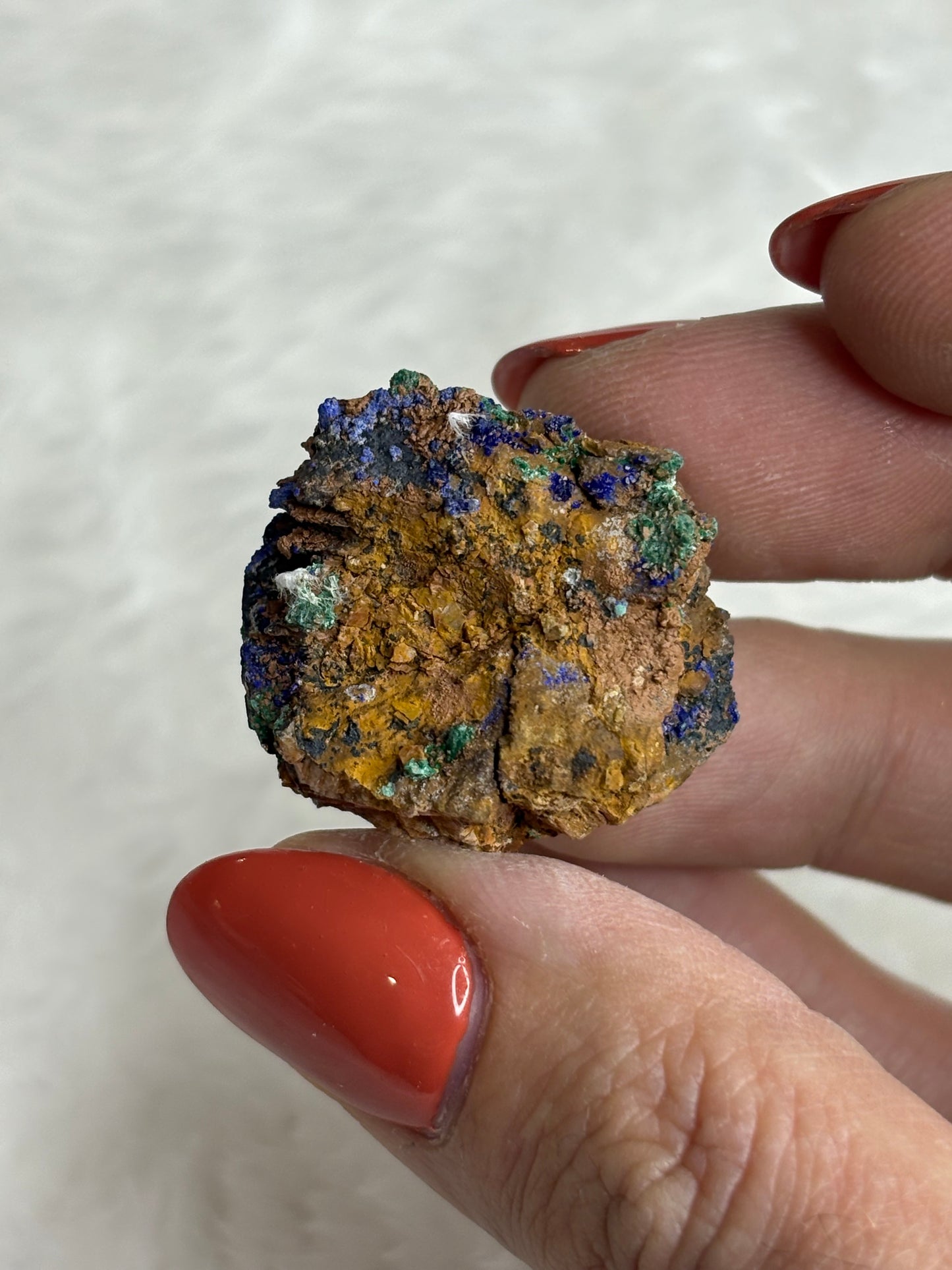 Malachite & azurite on barite