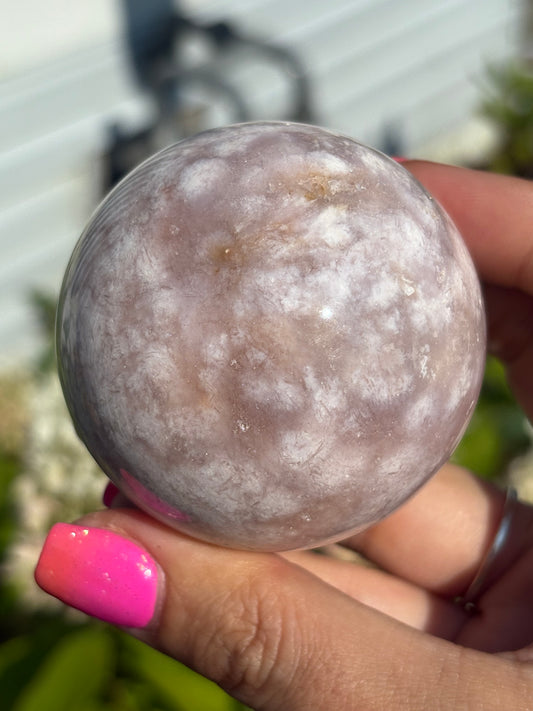 Pink amethyst sphere