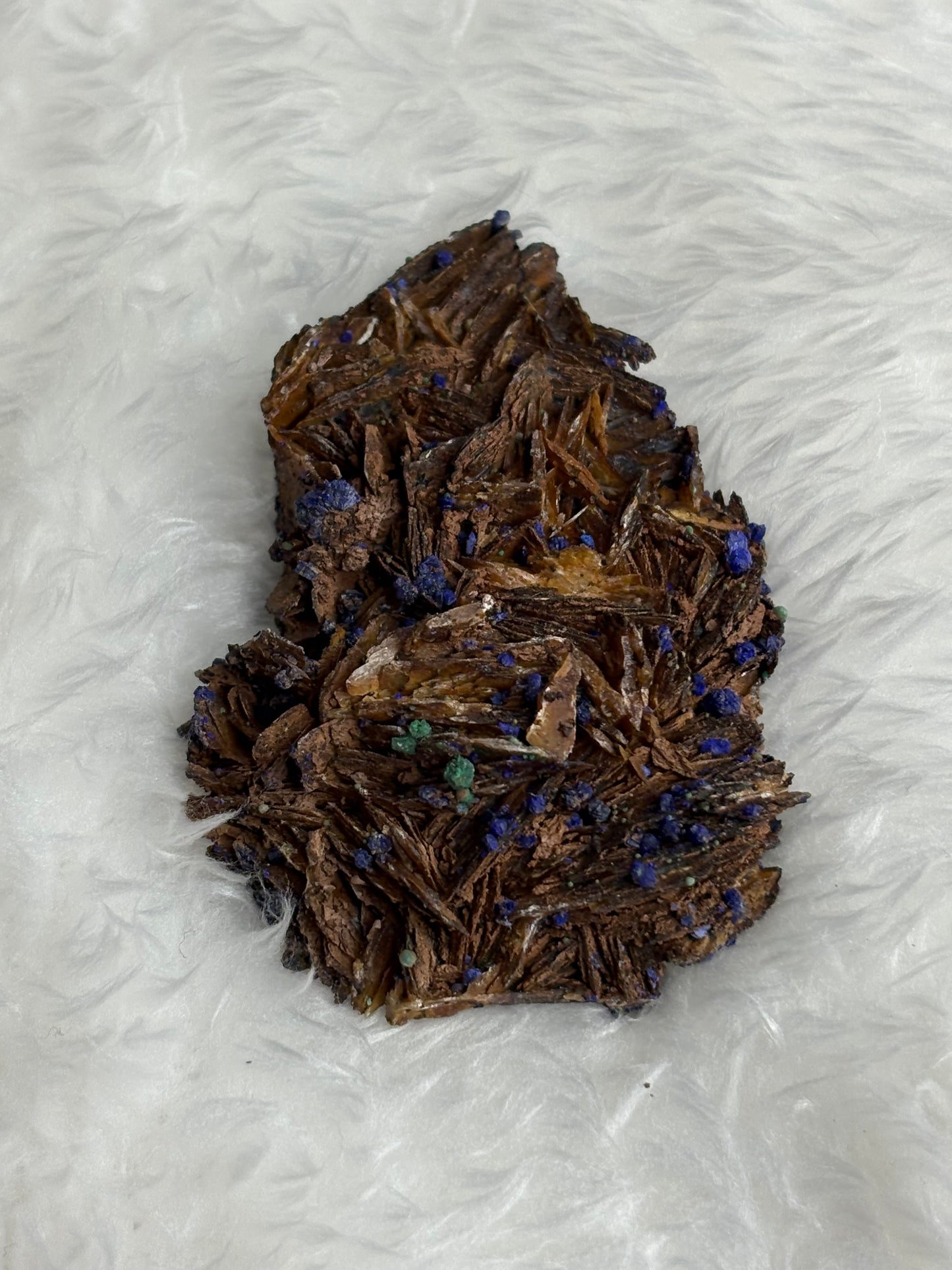 Malachite/Azurite on barite
