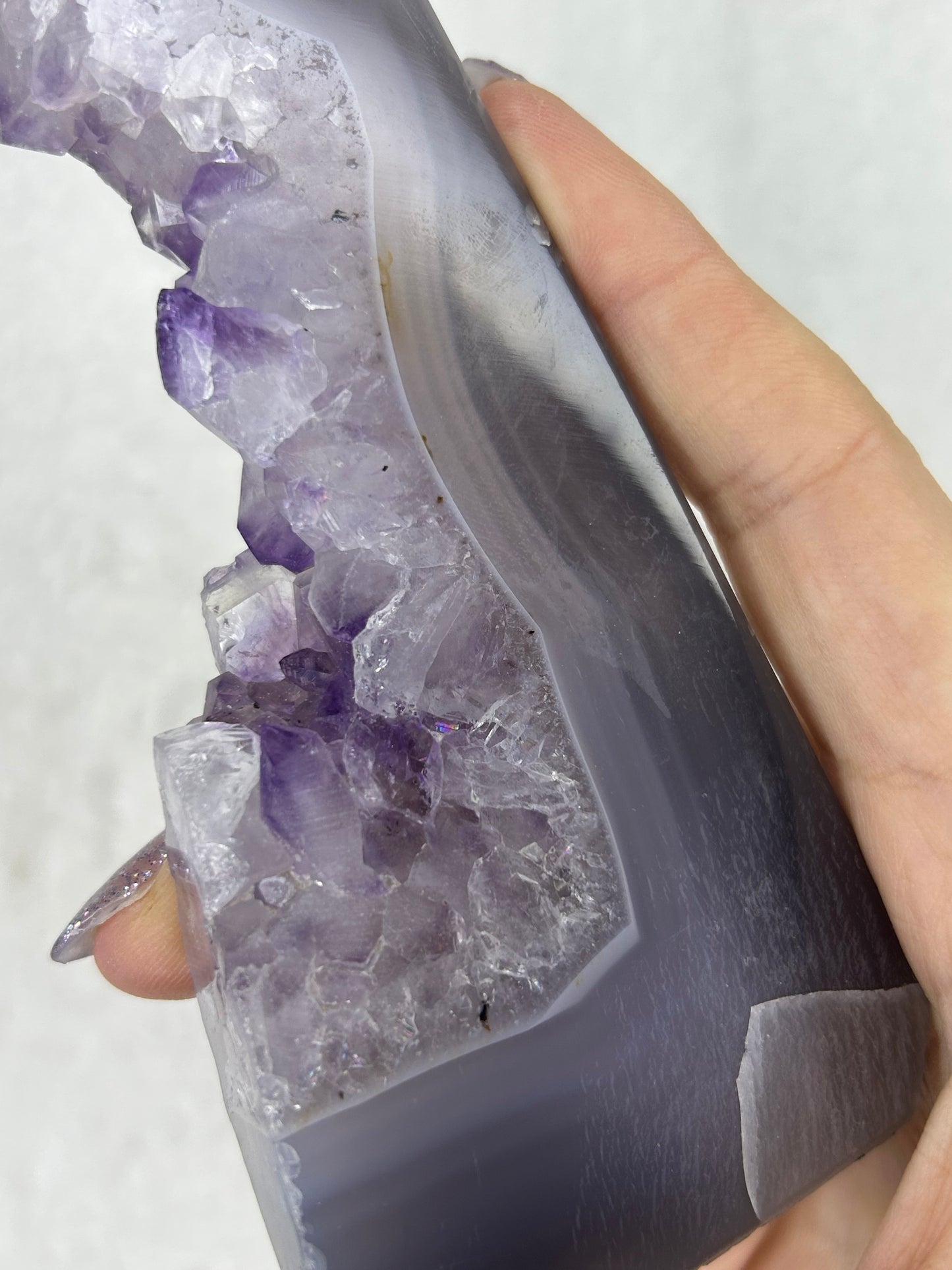 Druzy Amethyst Agate Flat Tower C