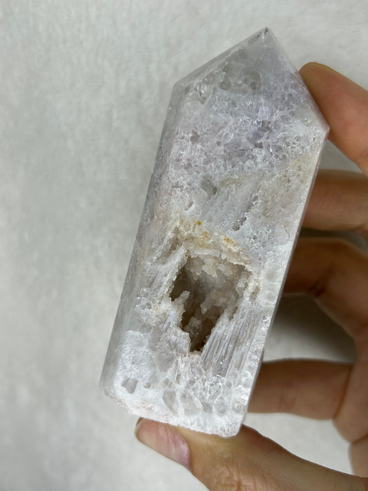 Icey Pink Amethyst Druzy Tower