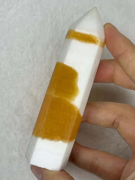 Juicy Orange-Creamsicle Calcite Tower C