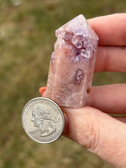 Druzy Pink Amethyst Tower AS